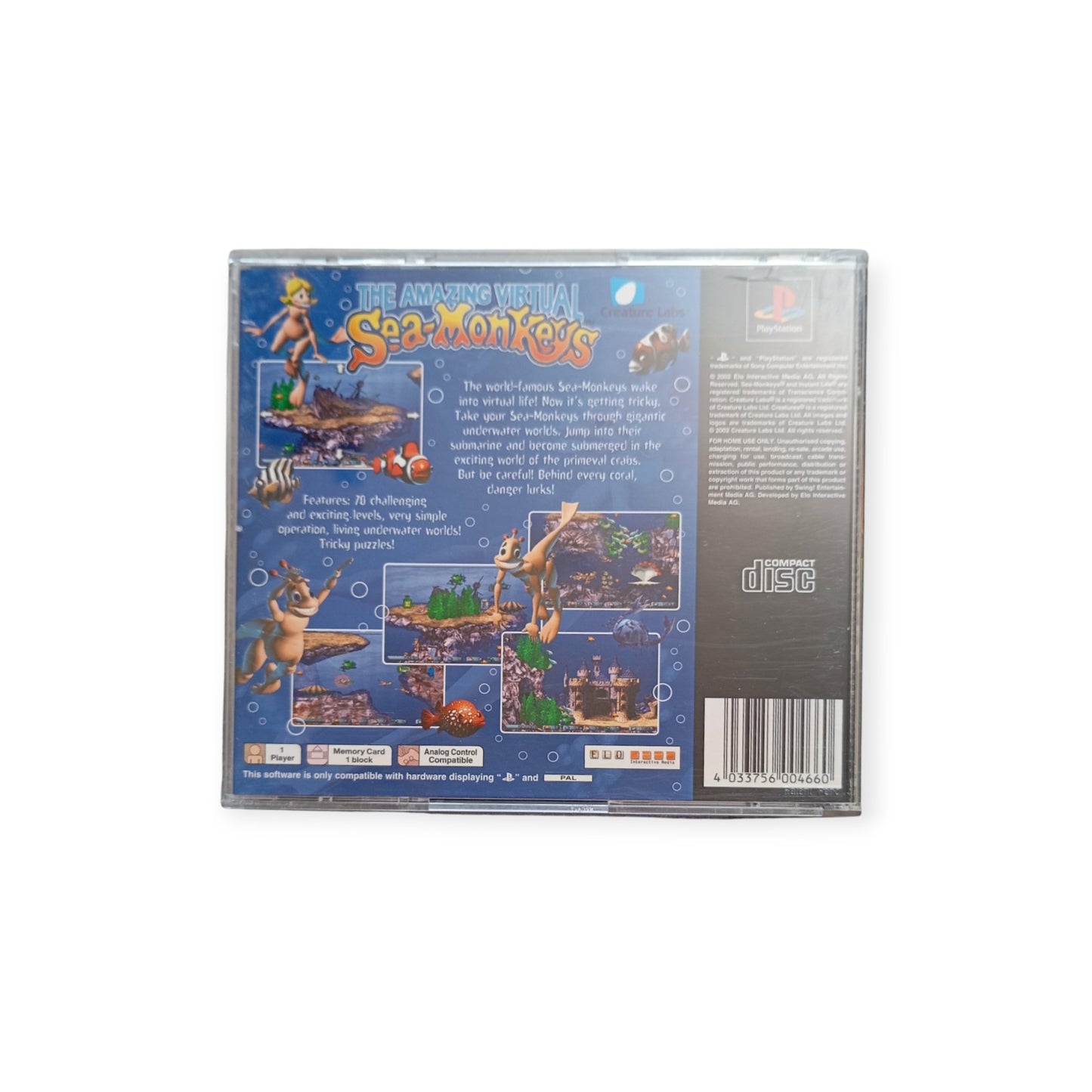 Sea-monkeys Playstation 1 (PS1) Version UK