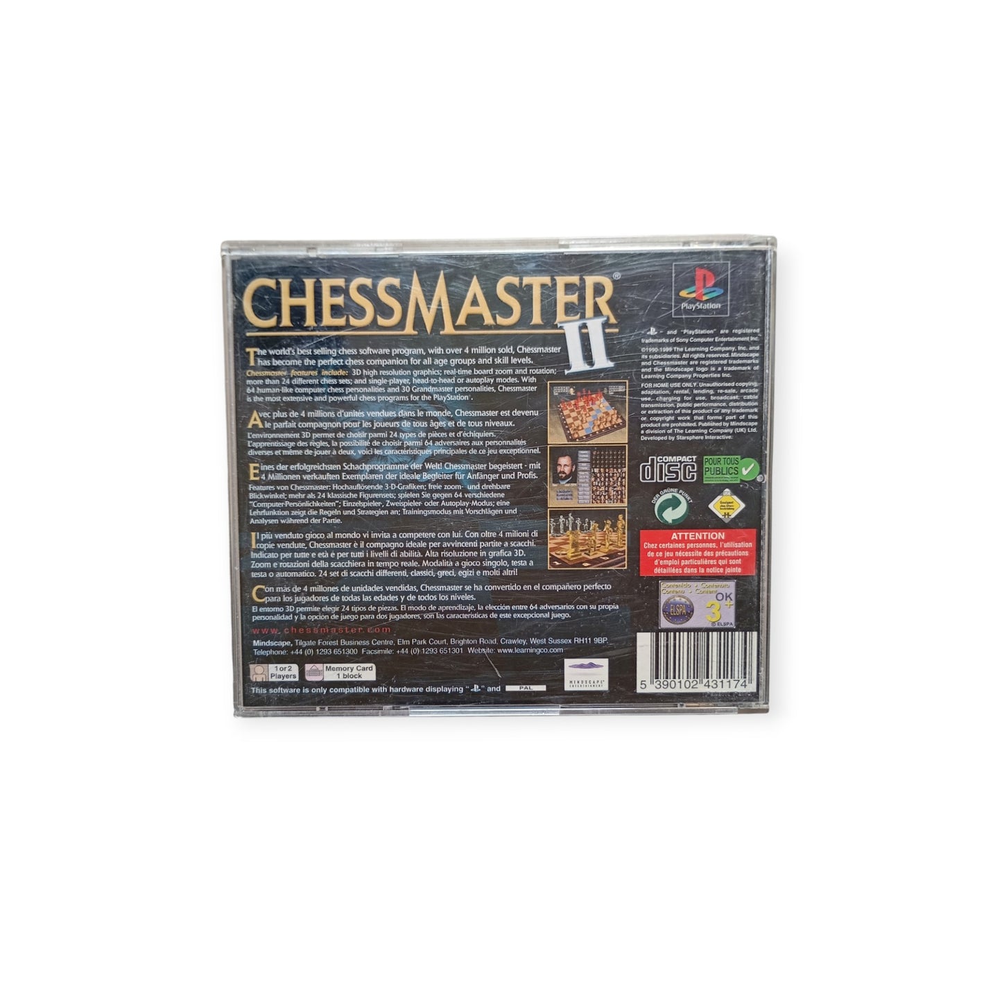 CHESSMASTER II PlayStation 1 (PS1)