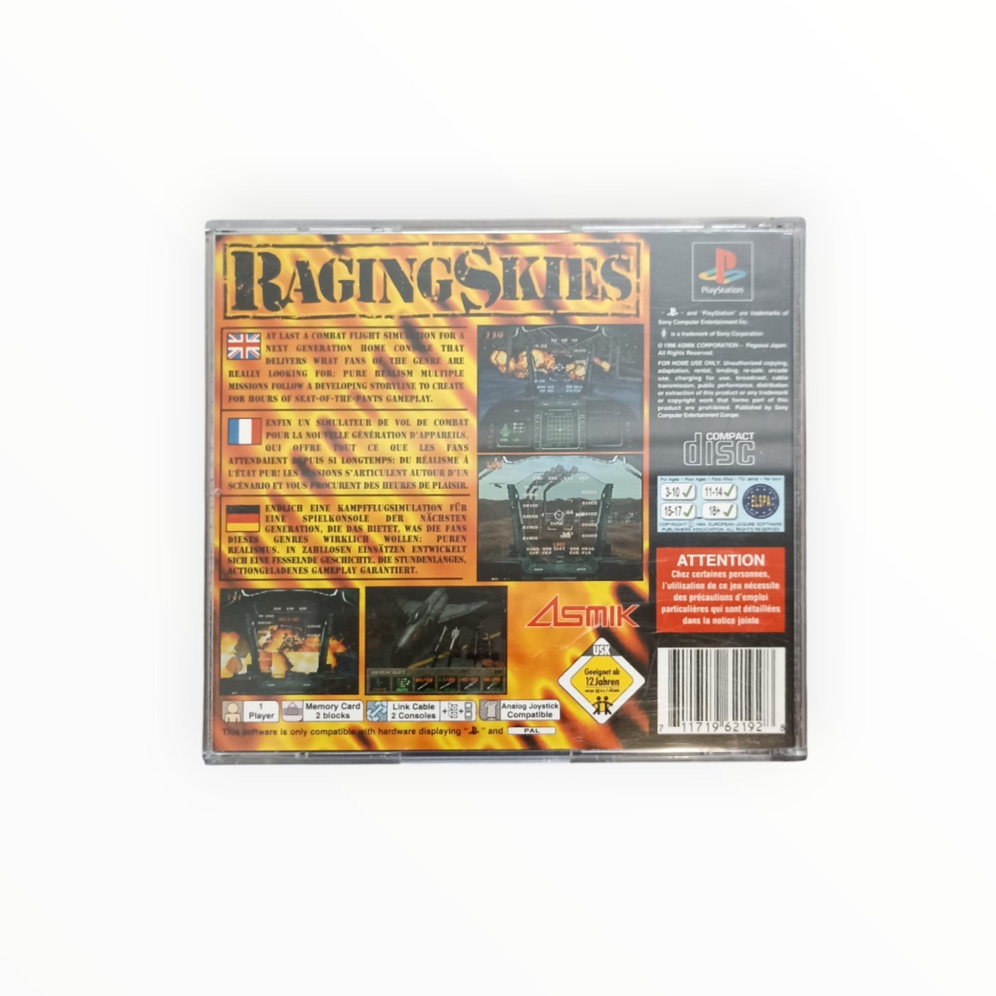 RAGING SKIES playstation 1 (PS1)