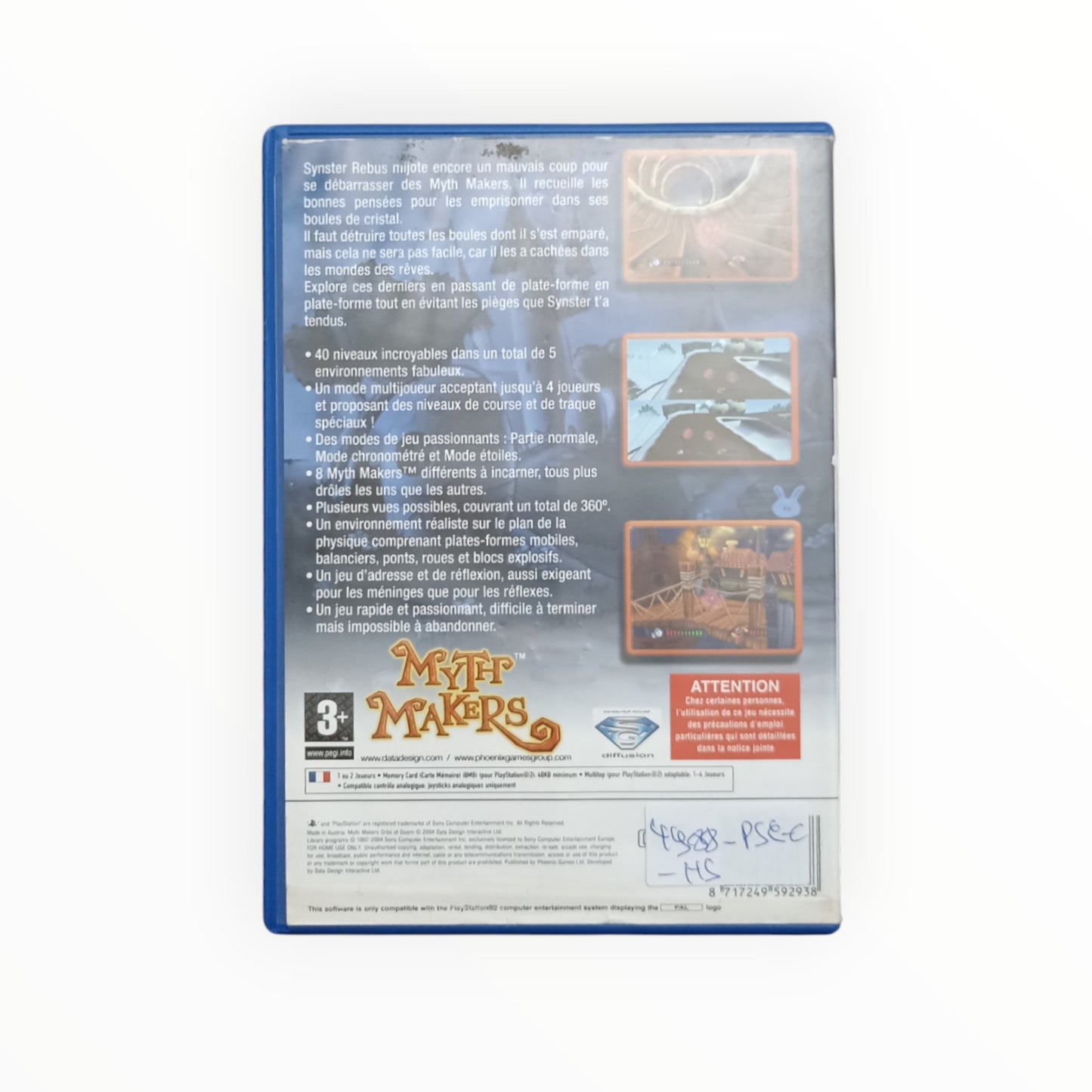 MYTH MAKERS ORBS OF DOOM playstation 2 (PS2)