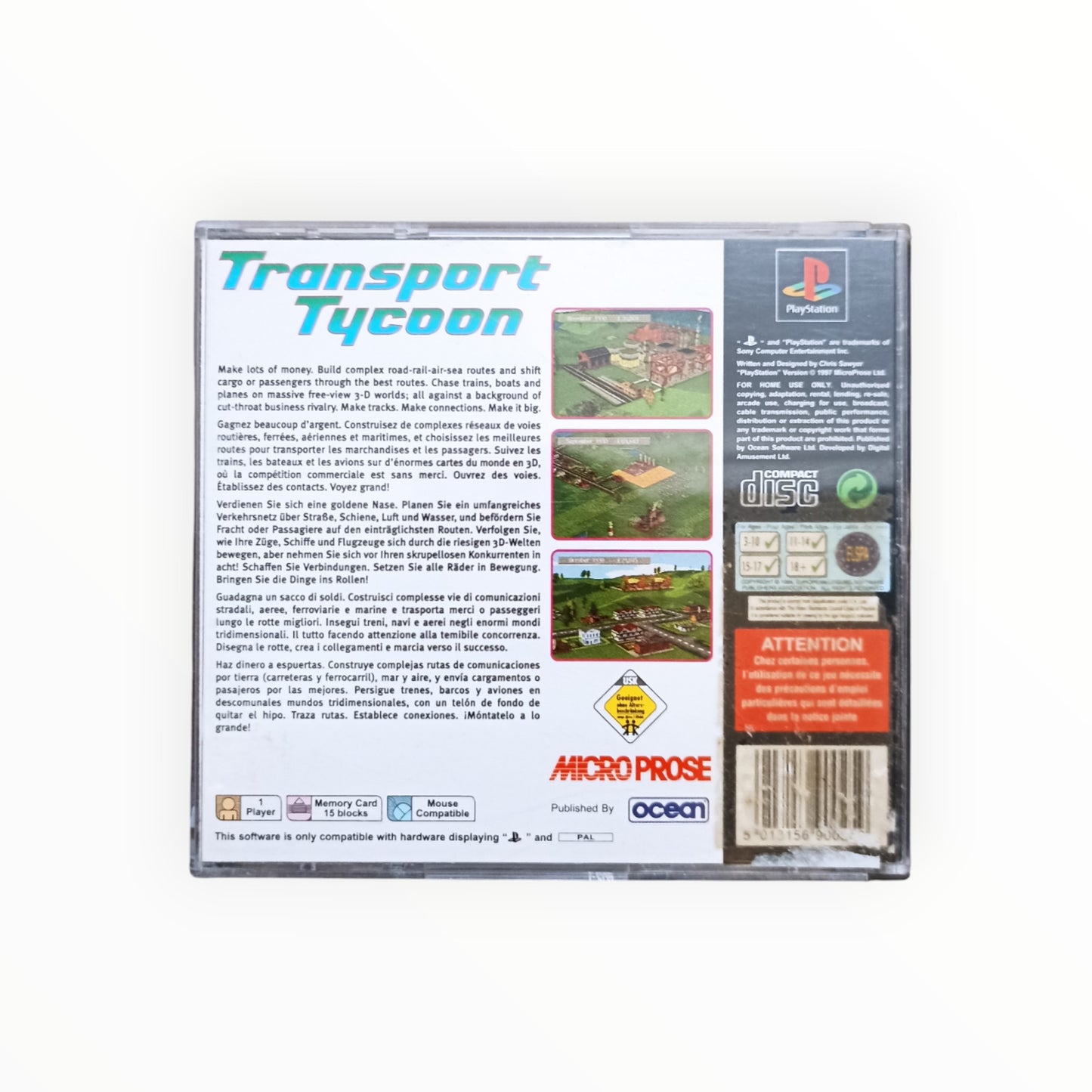 TRANSPORT TYCOON playstation 1 (PS1)