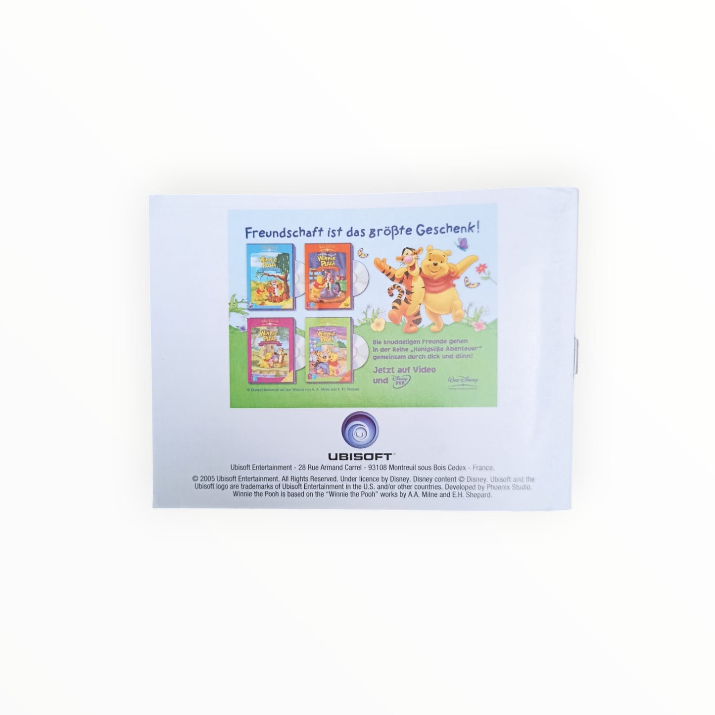 WINNIE L'OURSON game boy advance (boite + notice)