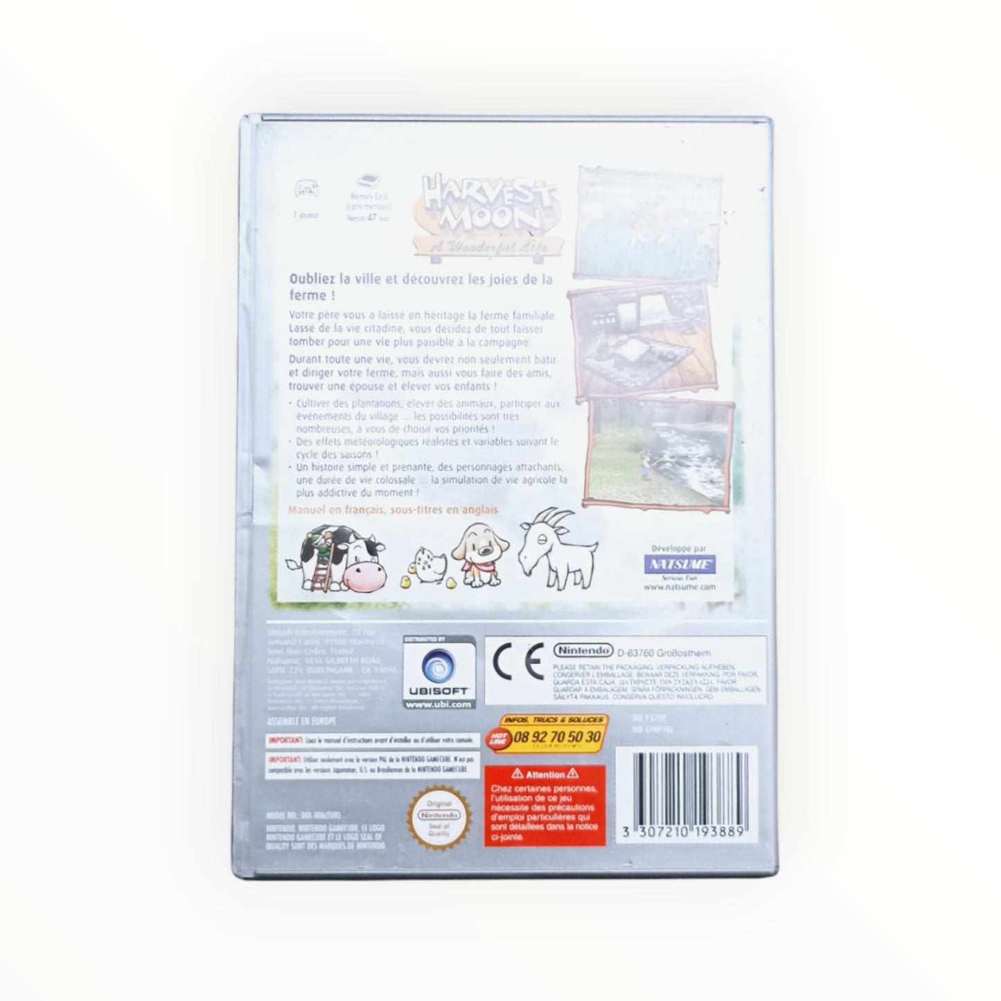HARVEST MOON nintendo gamecube (boite + notice)
