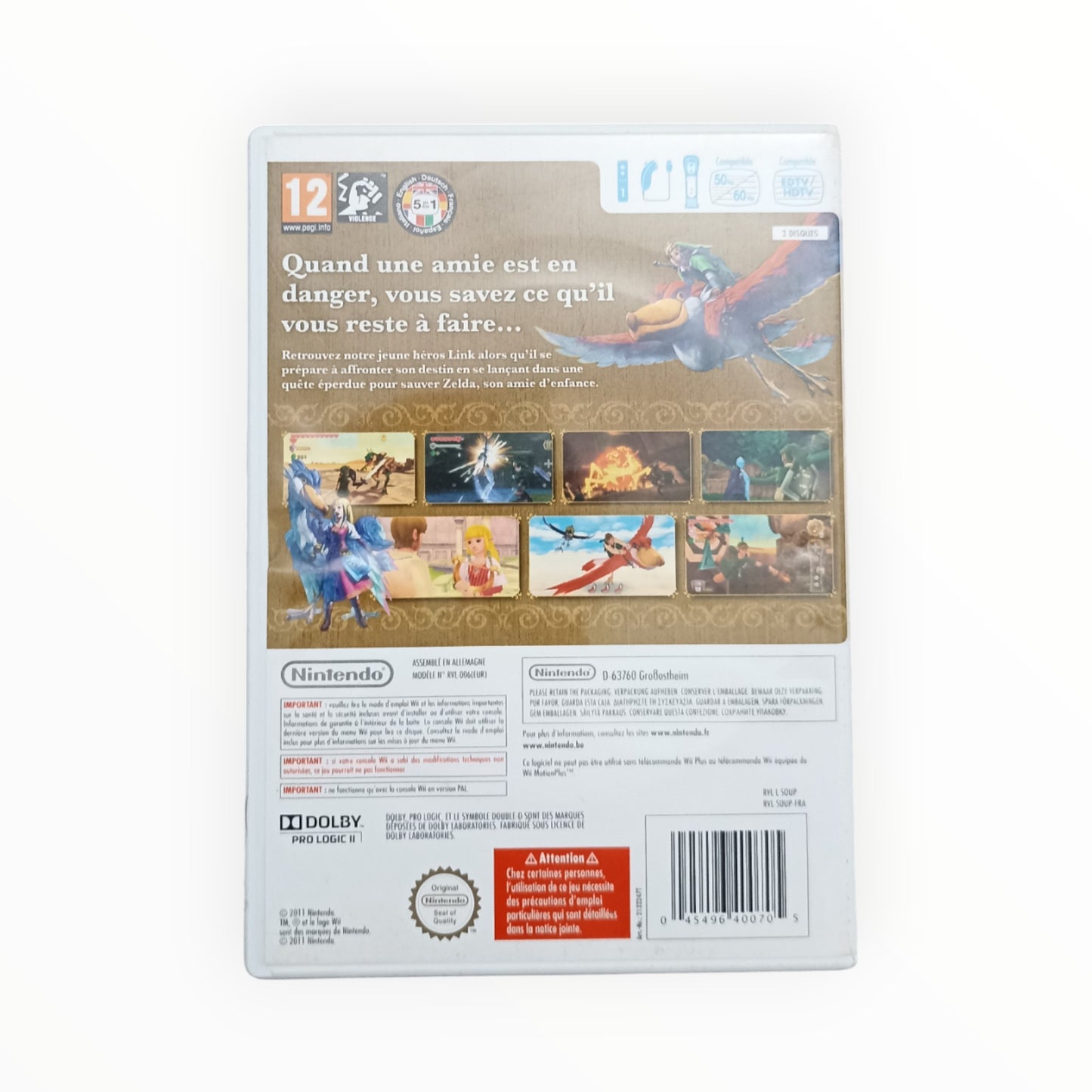 THE LEGEND OF ZELDA skyward sword nintendo WII