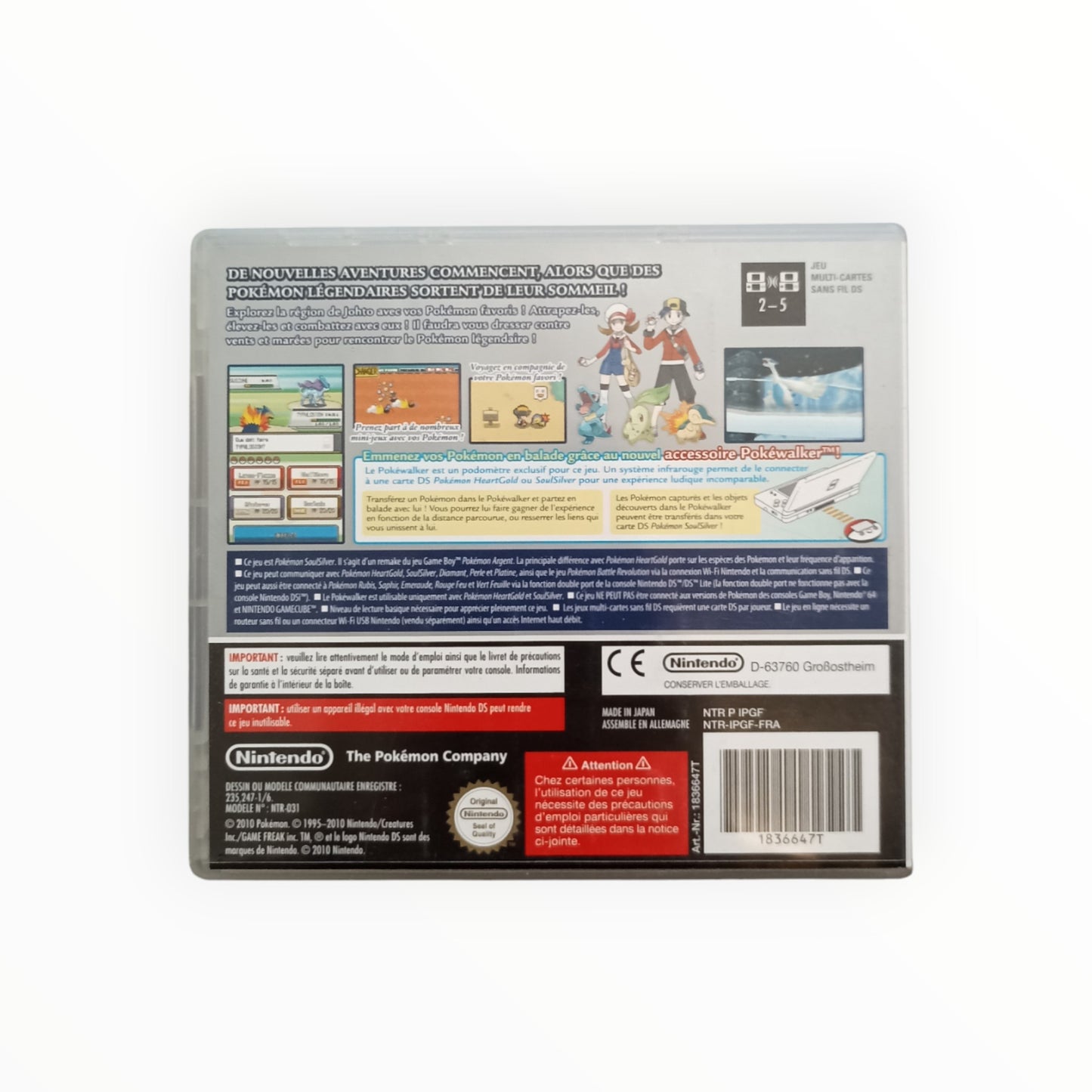 POKÉMON VERSION ARGENT SOULSILVER nintendo DS