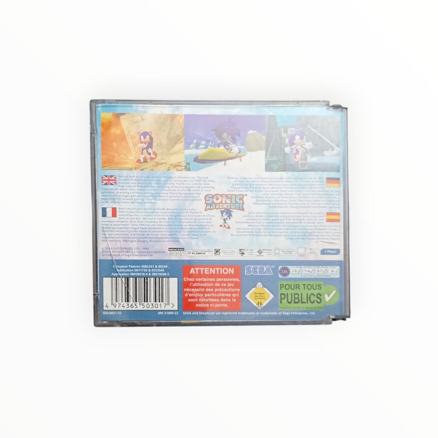 SONIC ADVENTURE sega dreamcast