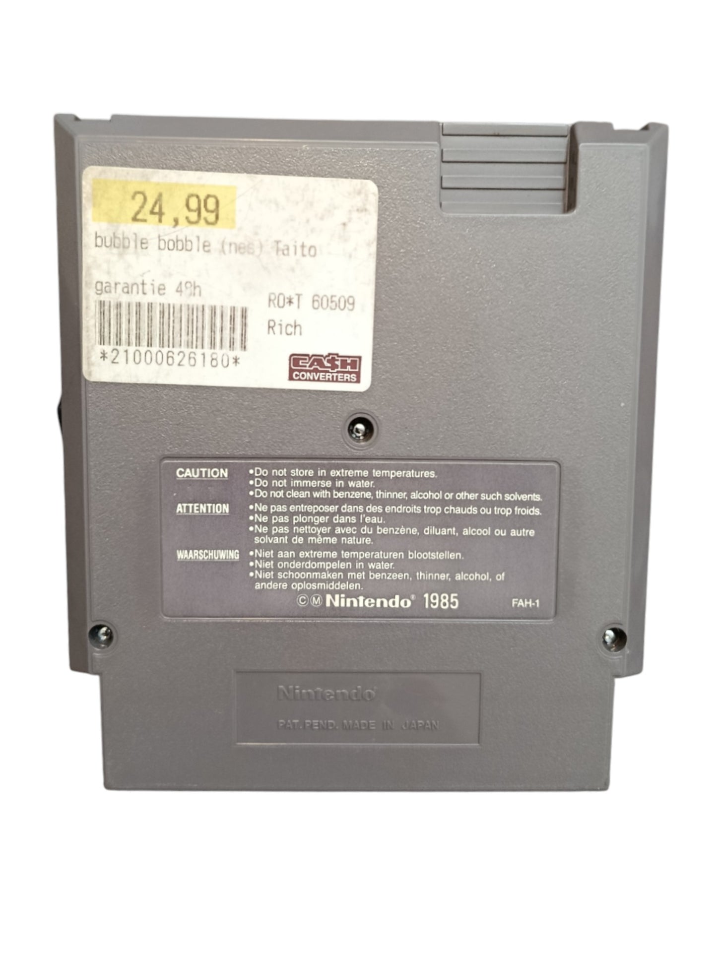 Bubble Bobble Nintendo NES