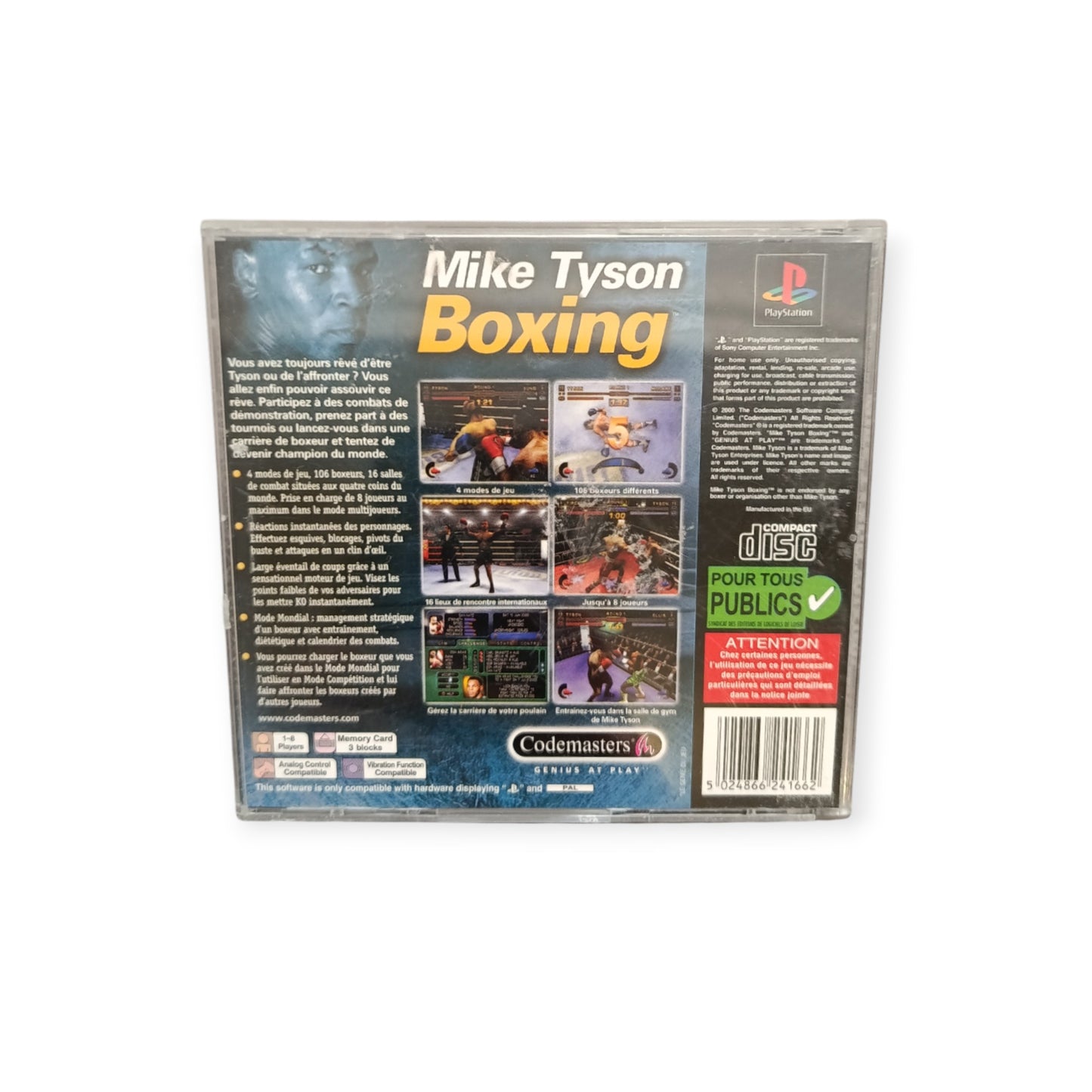 Mike Boxing Tyson Playstation 1 (PS1)