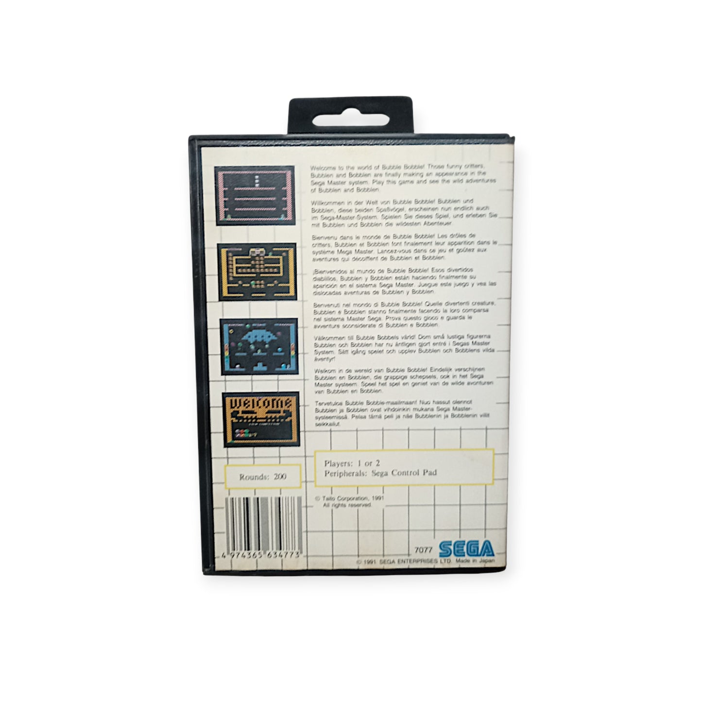 Bubble Bobble Sega Master System