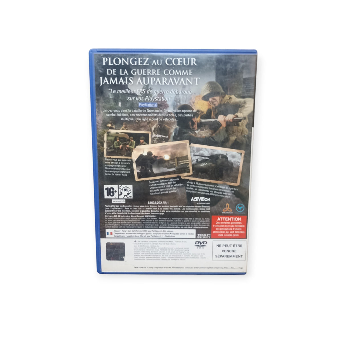 Call Of Duty 3 : En Marche Vers Paris Playstation 2 (PS2)
