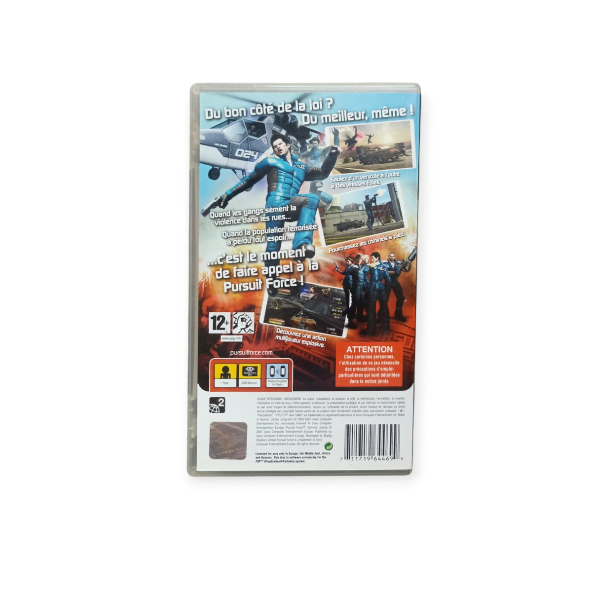 Poursuit Force Extrême justice Playstation Portable (PSP)