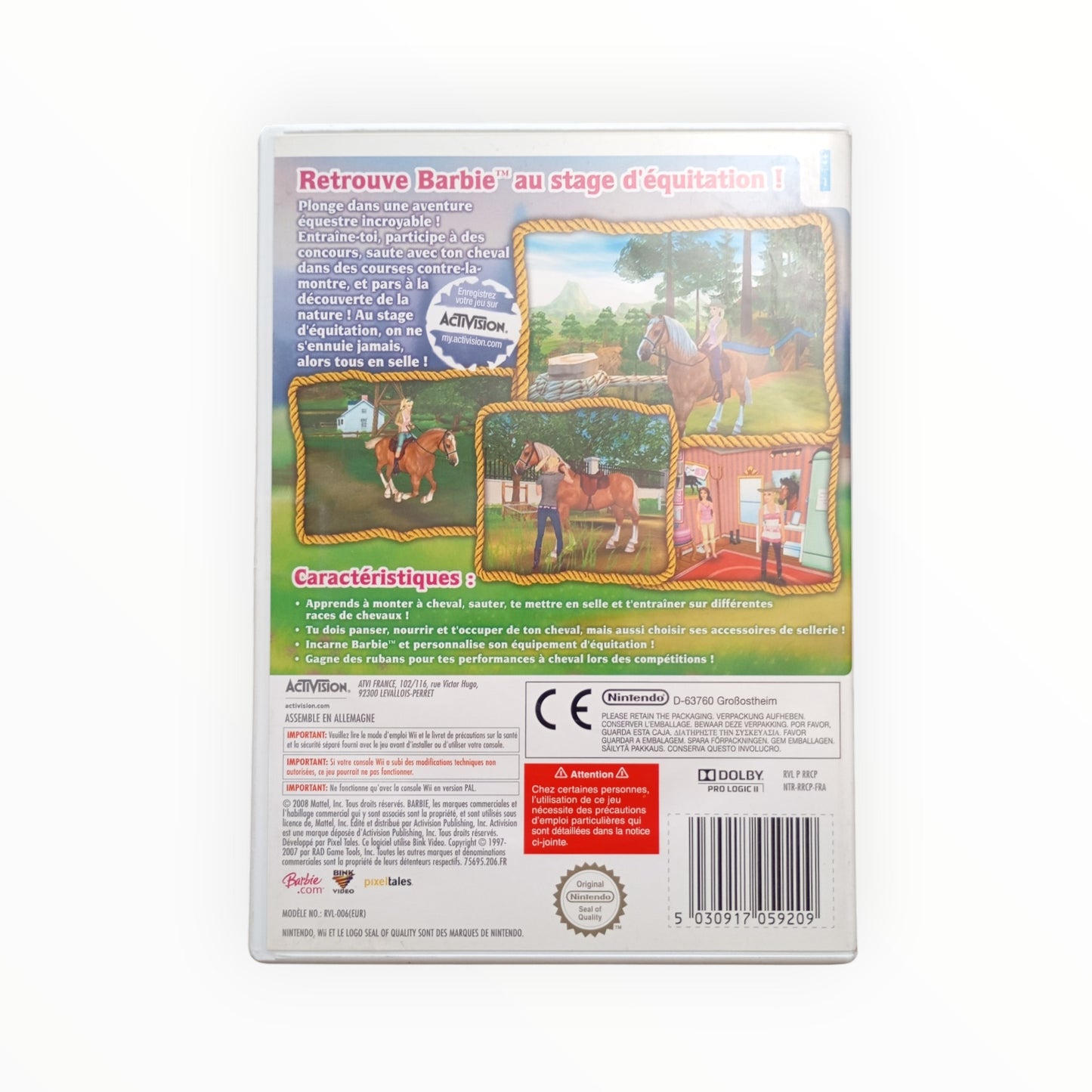 BARBIE CAVALIÈRE nintendo wii