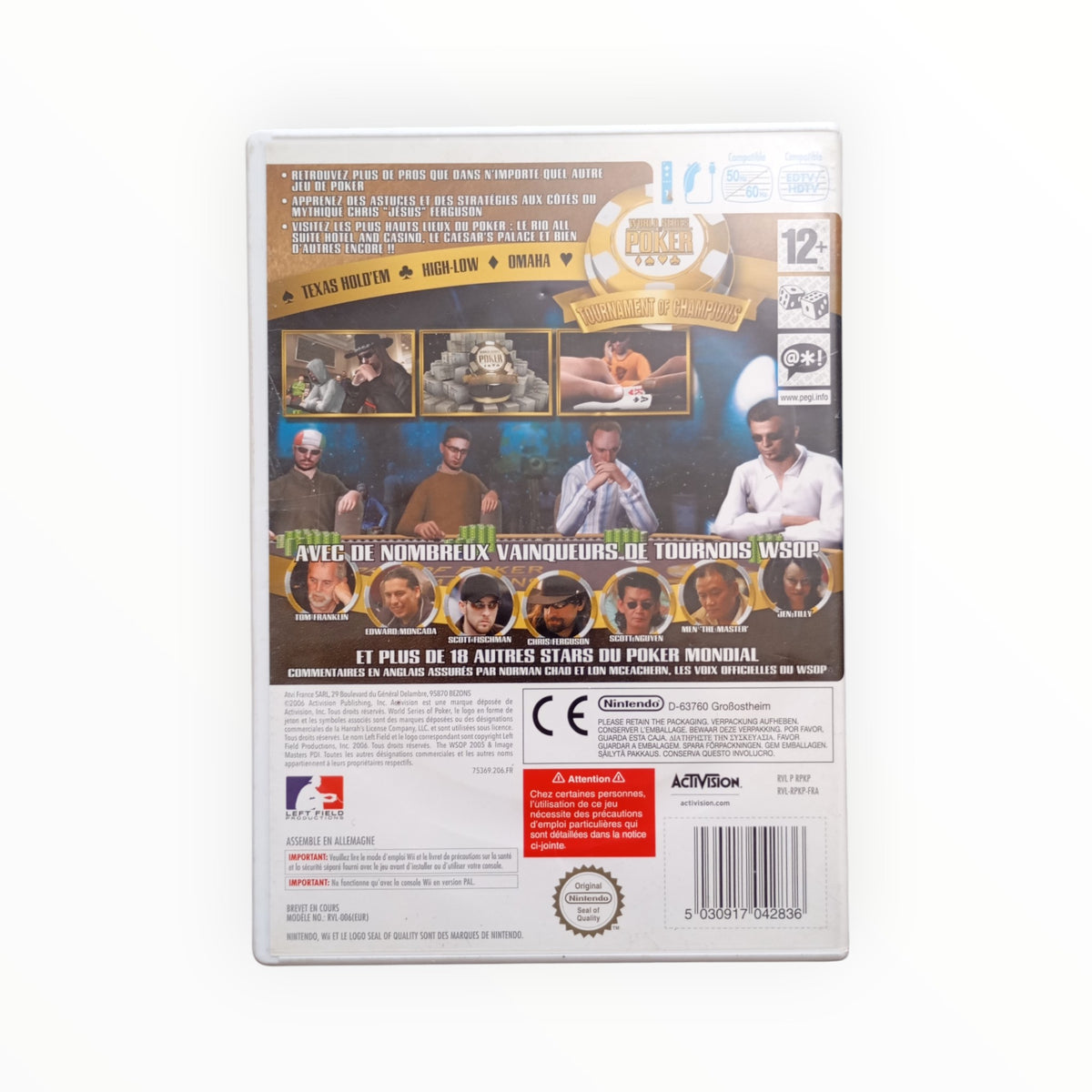 WORLD SERIES POKER nintendo wii