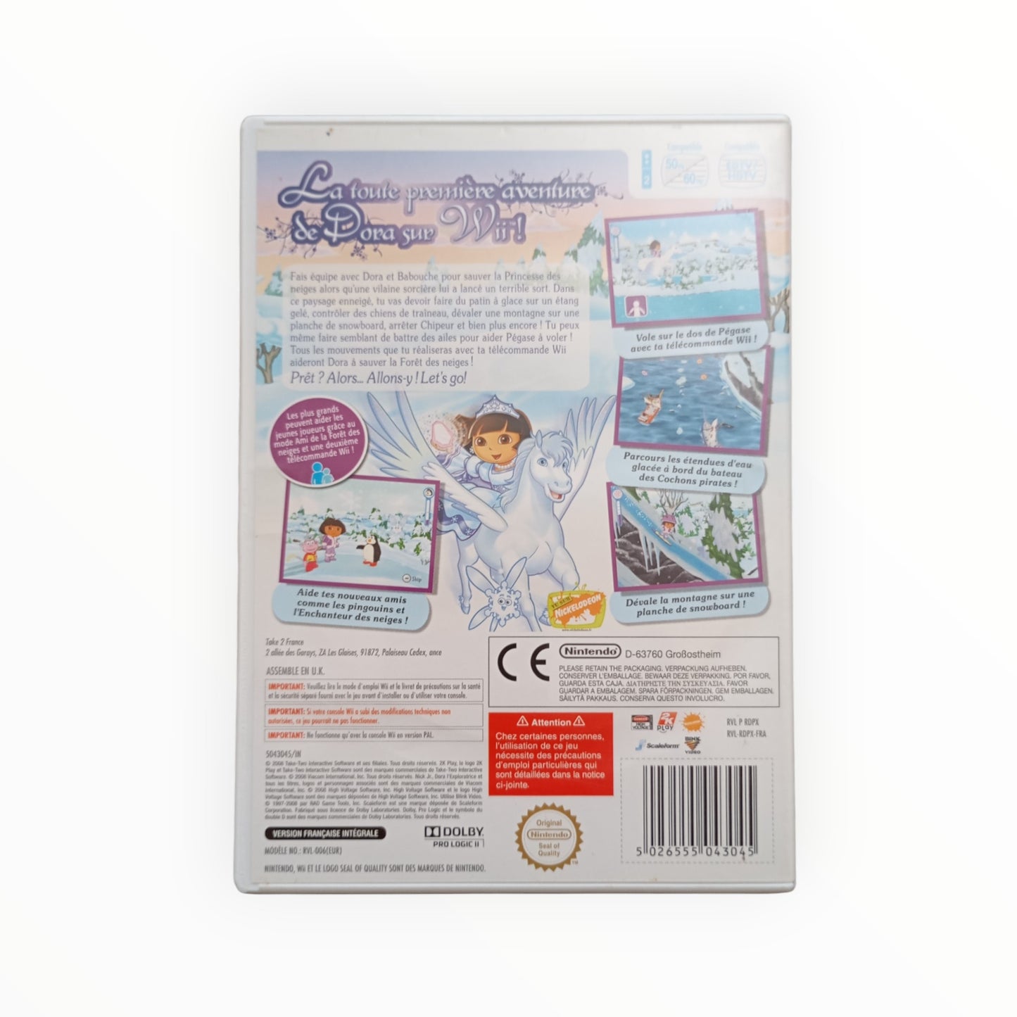 DORA SAUVE LA PRINCESSE DES NEIGES nintendo wii