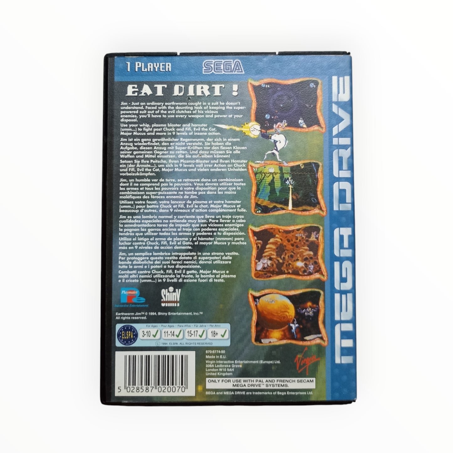 EARTH WORM JIM Sega Mega Drive