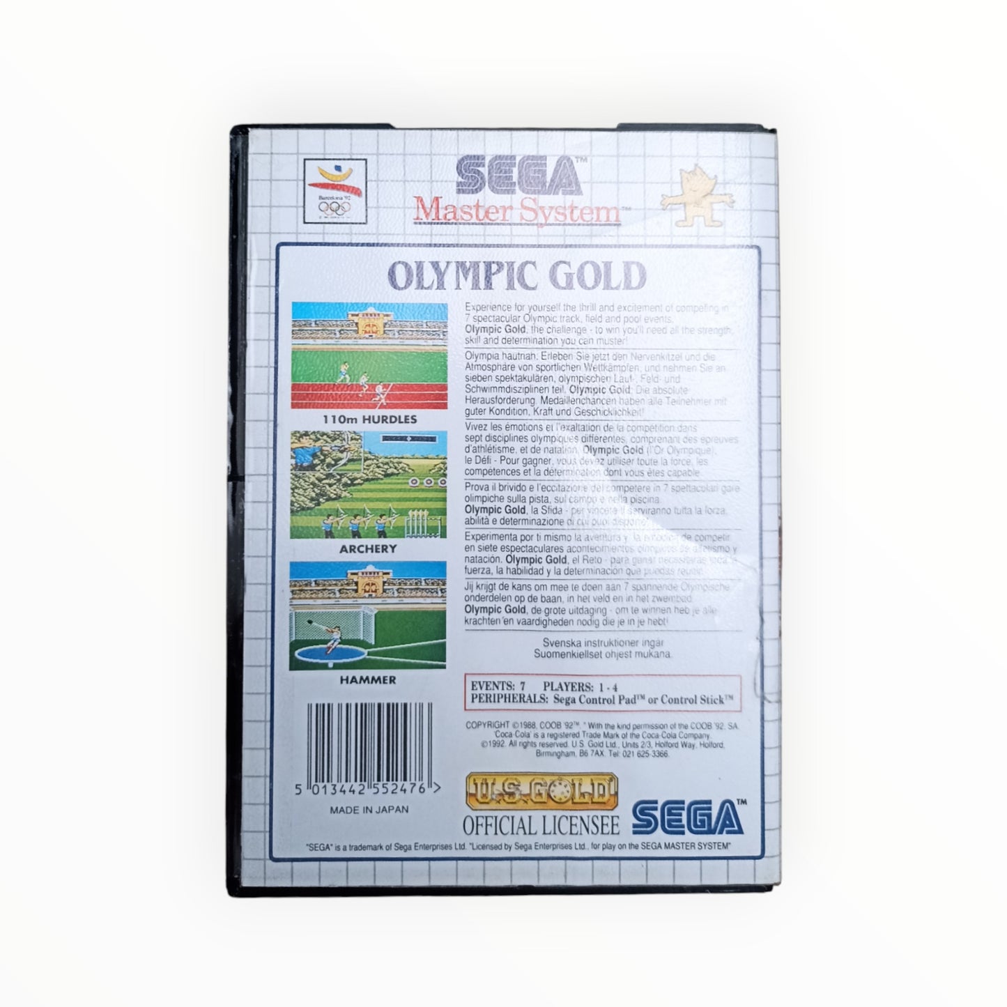 OLYMPIC GOLD BARCELONA '92 - Sega Master System