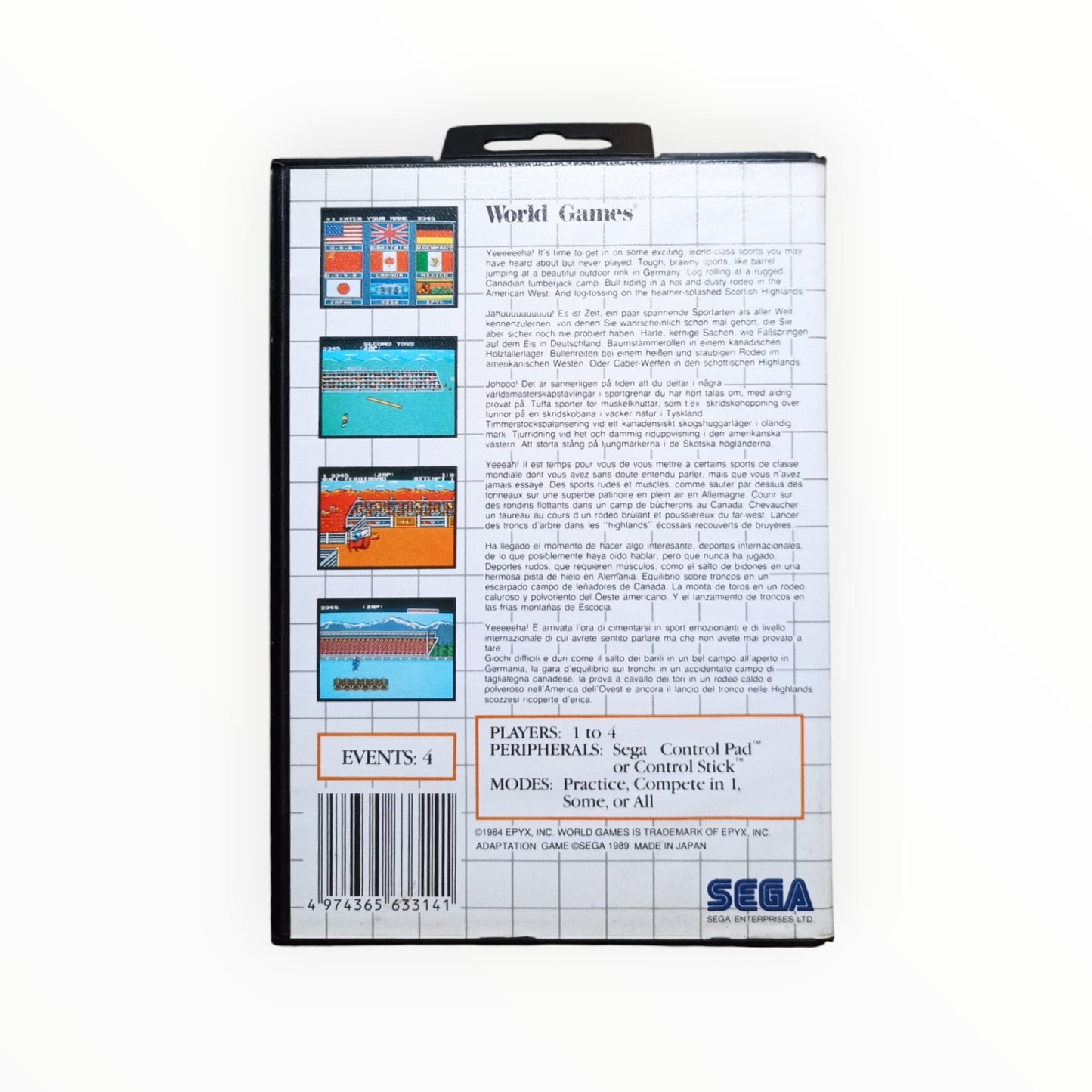 WORLD GAMES sega mega drive