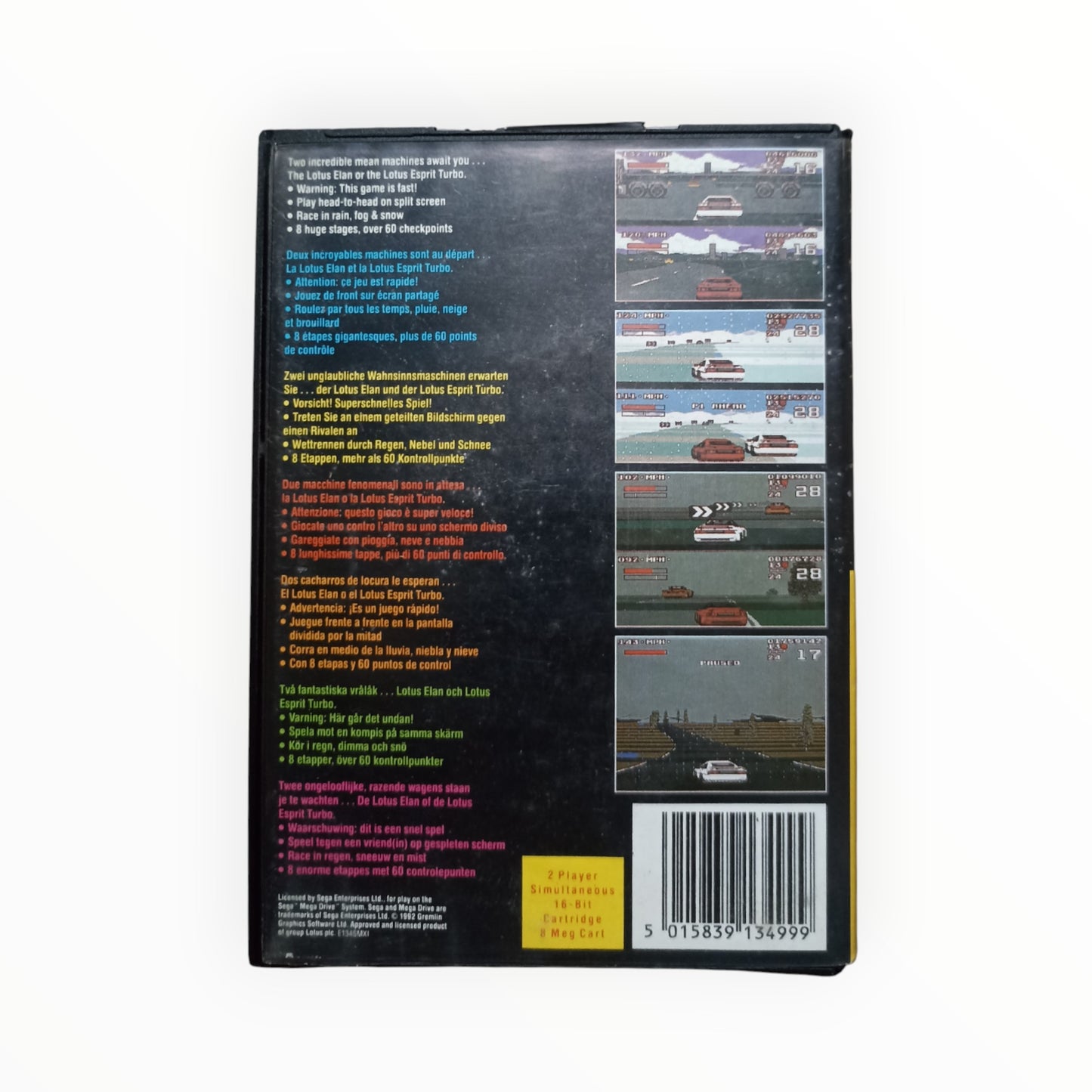 LOTUS TURBO CHALLENGE sega mega drive