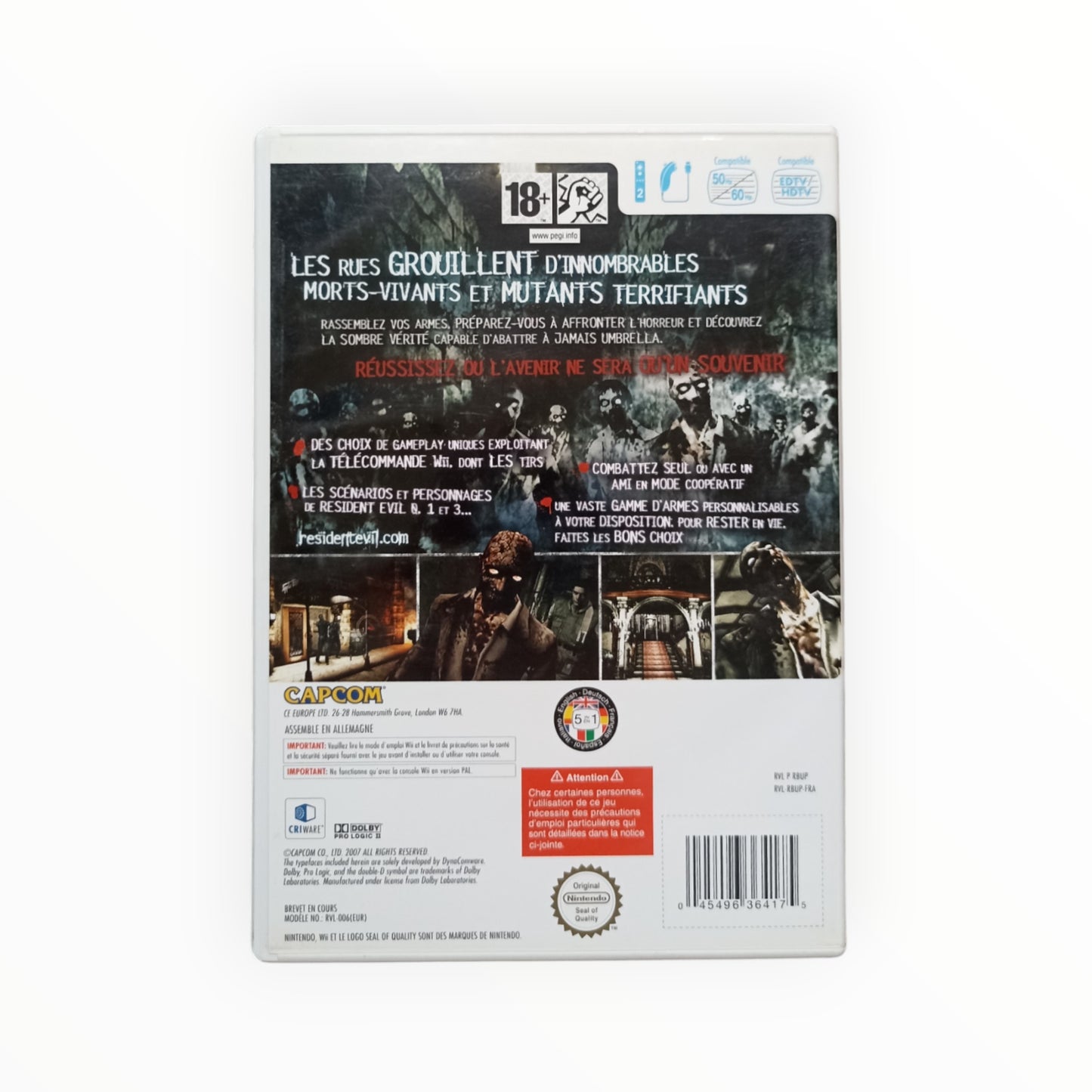 Resident Evil: The Umbrella Chronicles – Nintendo Wii (Complet)