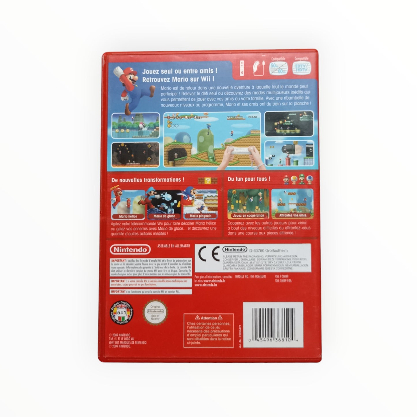 New Super Mario Bros. Wii – Nintendo Wii (complet en boîte avec notice)