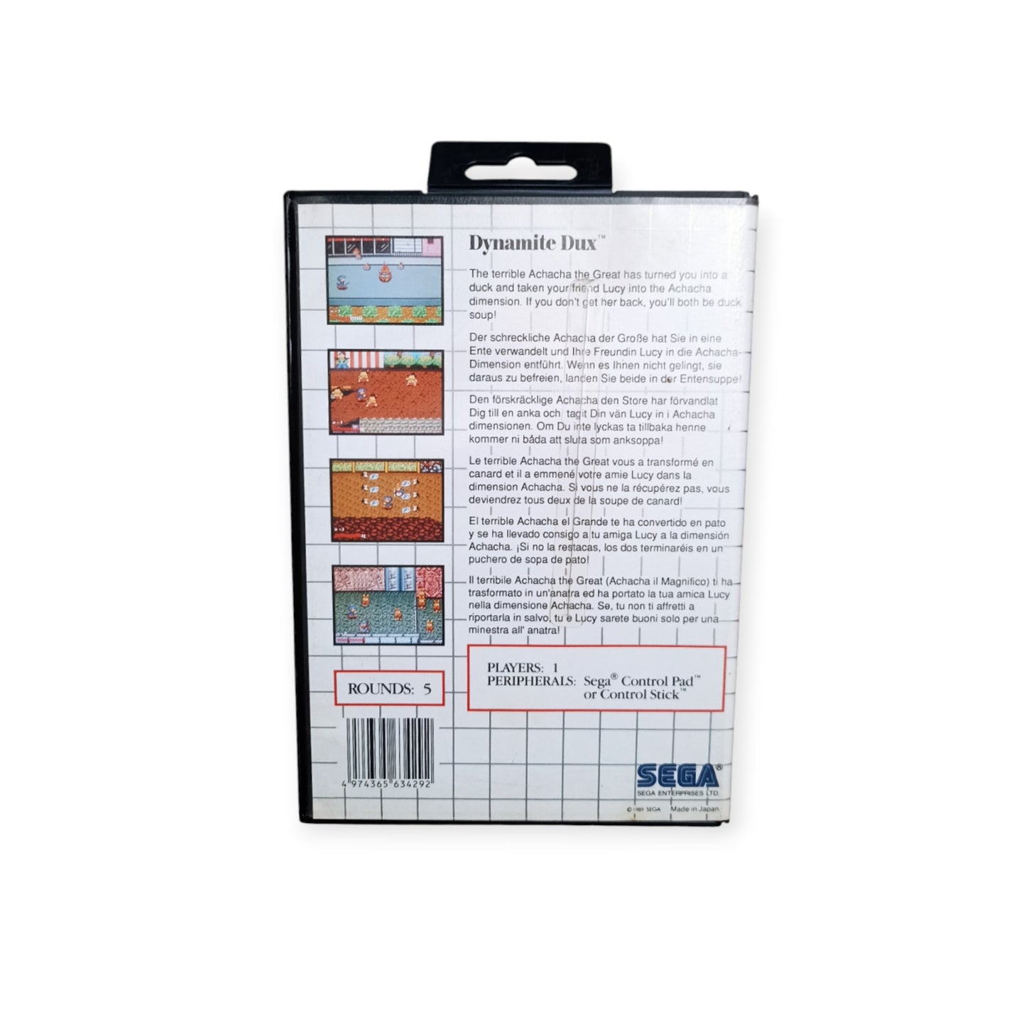 Dynamite Dux Master System