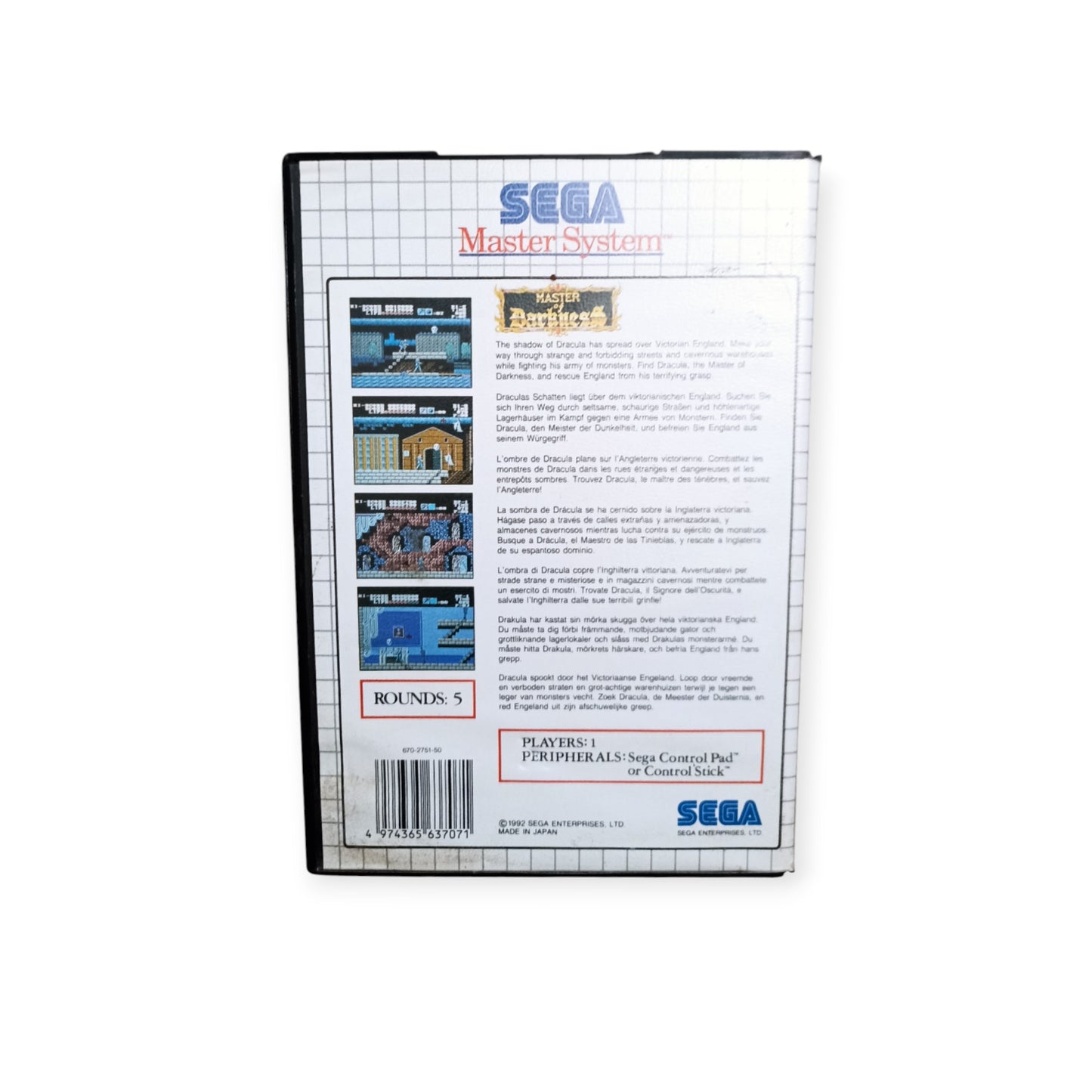 Master OF darkness Master System