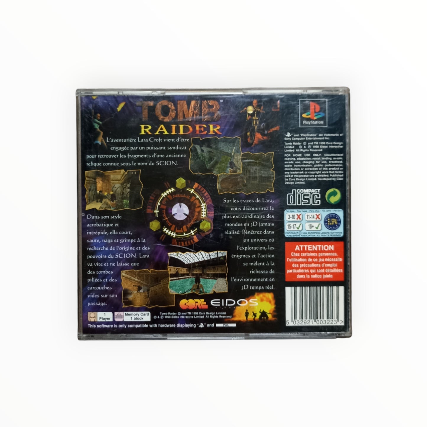 Tomb Raider – PlayStation 1 Platinum (complet)