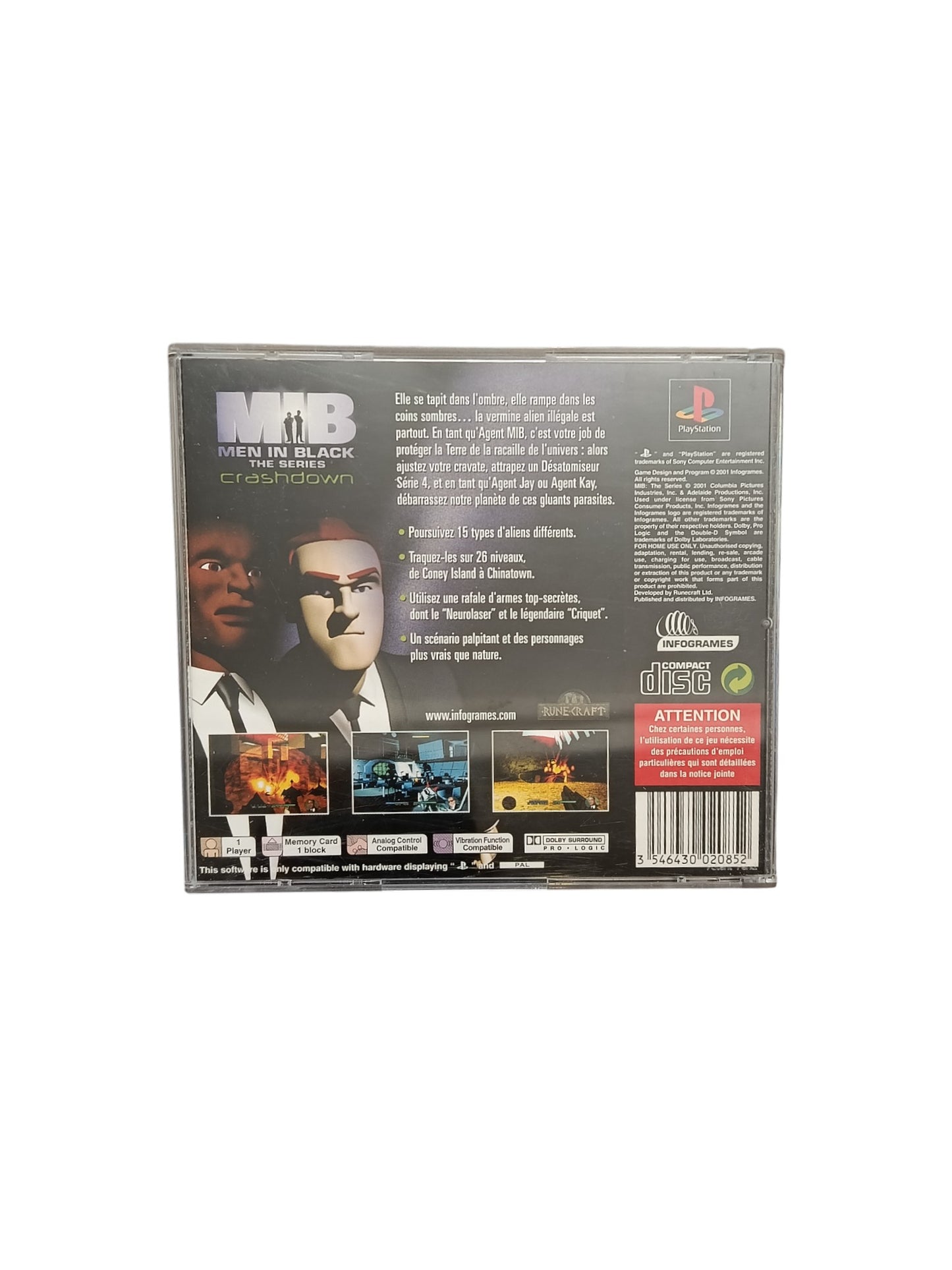 Men In black The series Crashdown Playstation 1 (PS1)