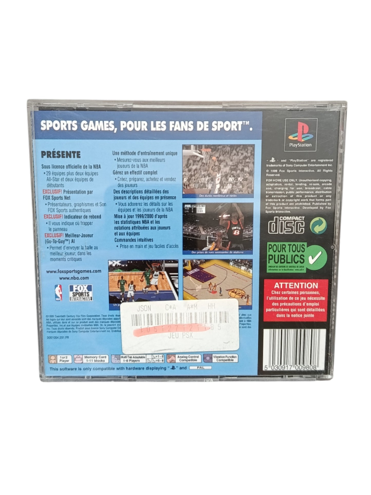 NBA BASKETBALL 2000 Playstation 1 (PS1)