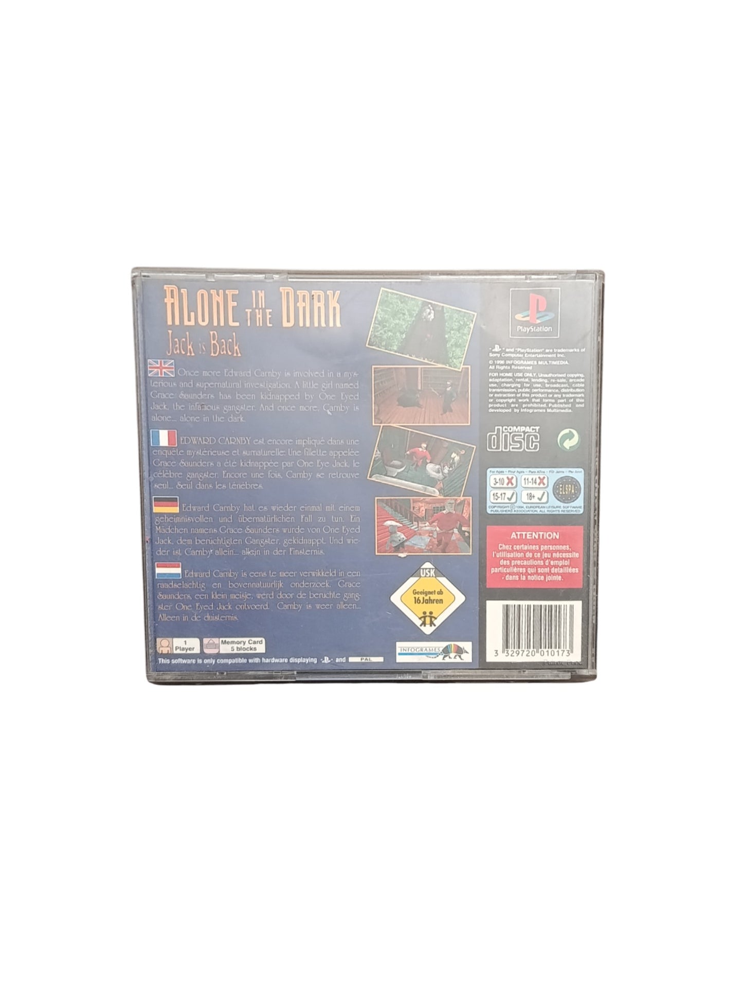 Alone In The Dark Jack is Back Playstation 1 (PS1)