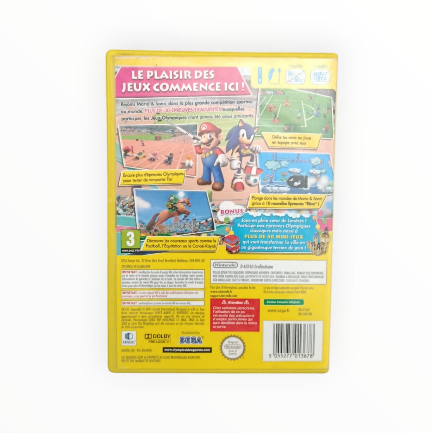 Mario et sonic aux jeux olympics londres 2012 nintendo Wii