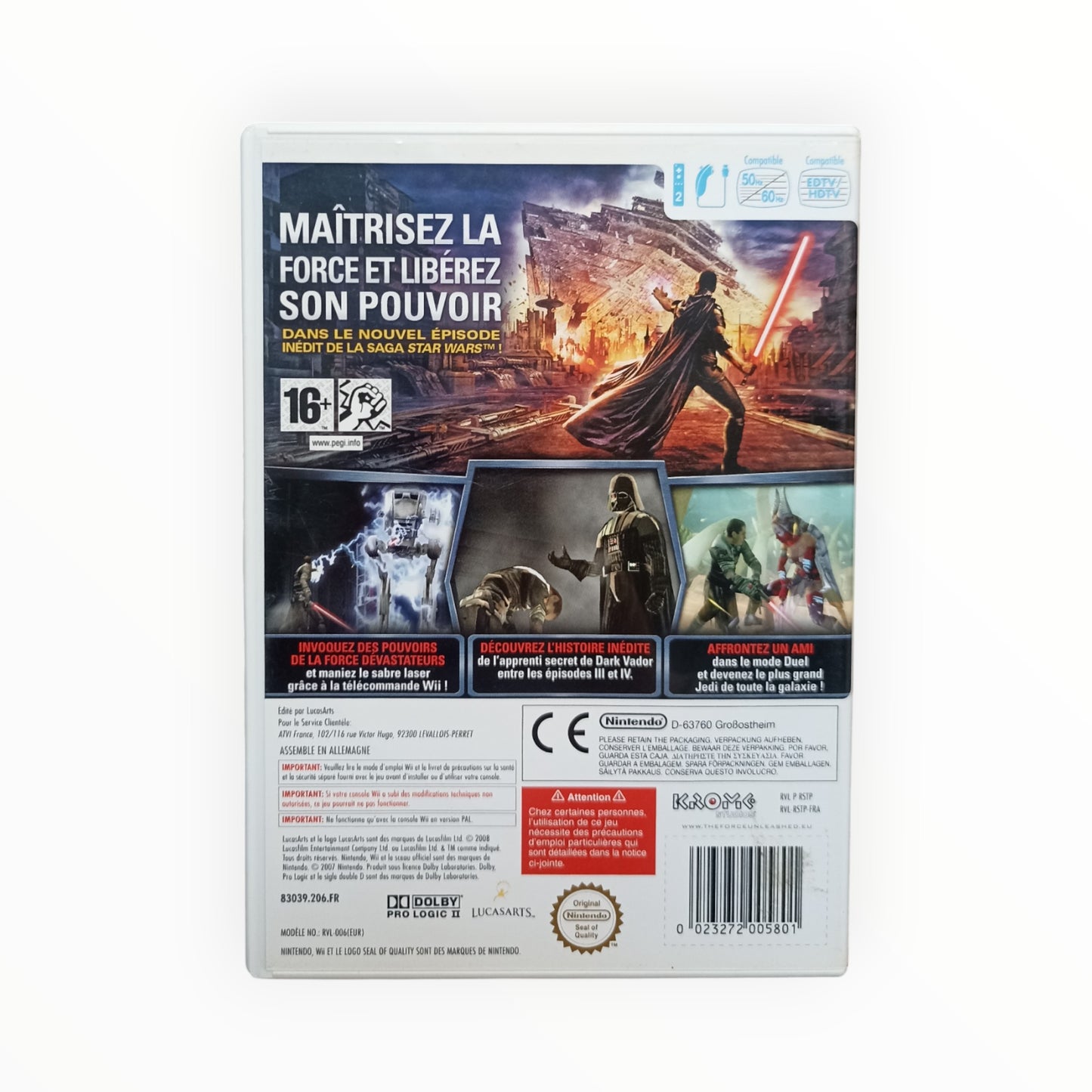 Star wars le pouvoir de la force nintendo WII