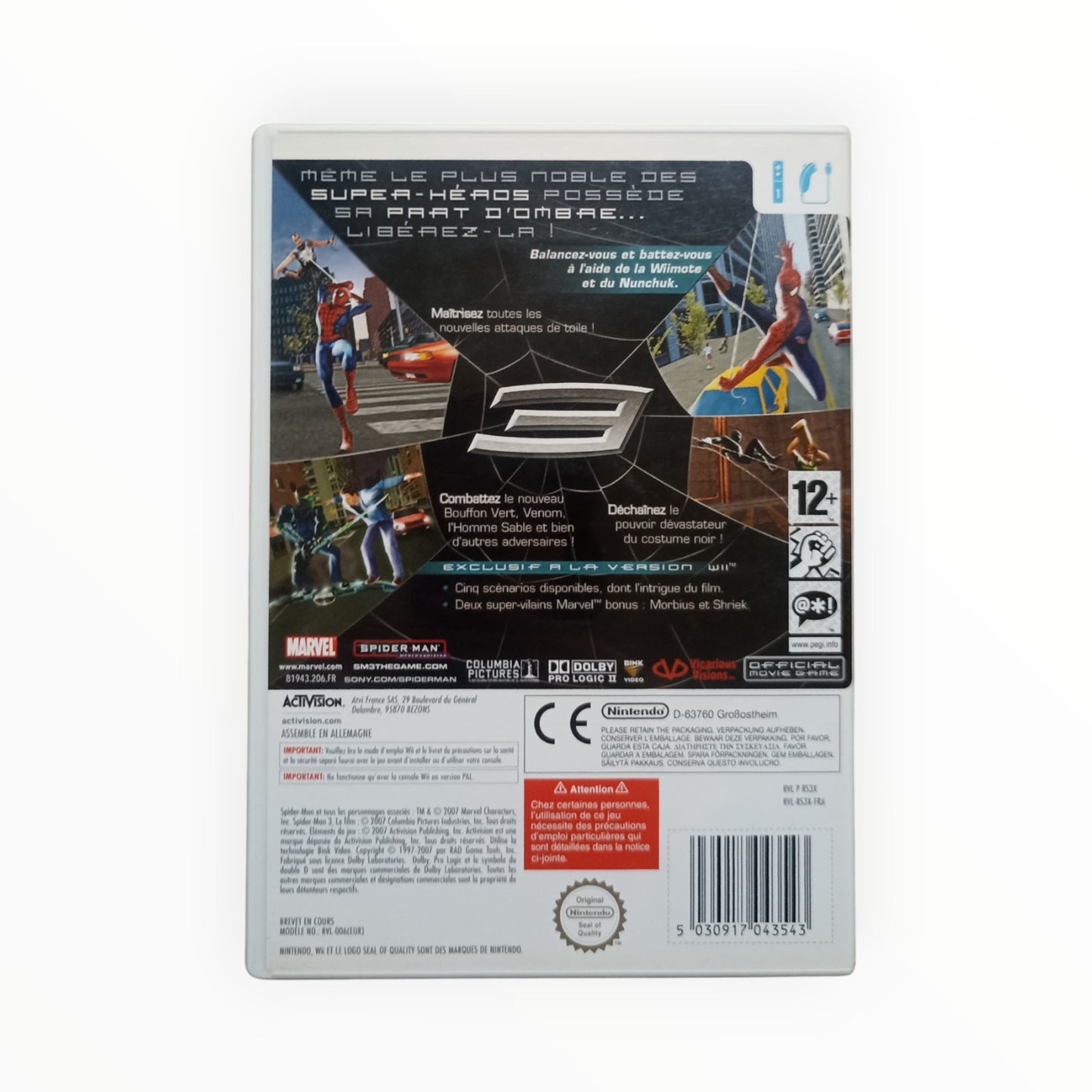 spider man 3 nintendo WII