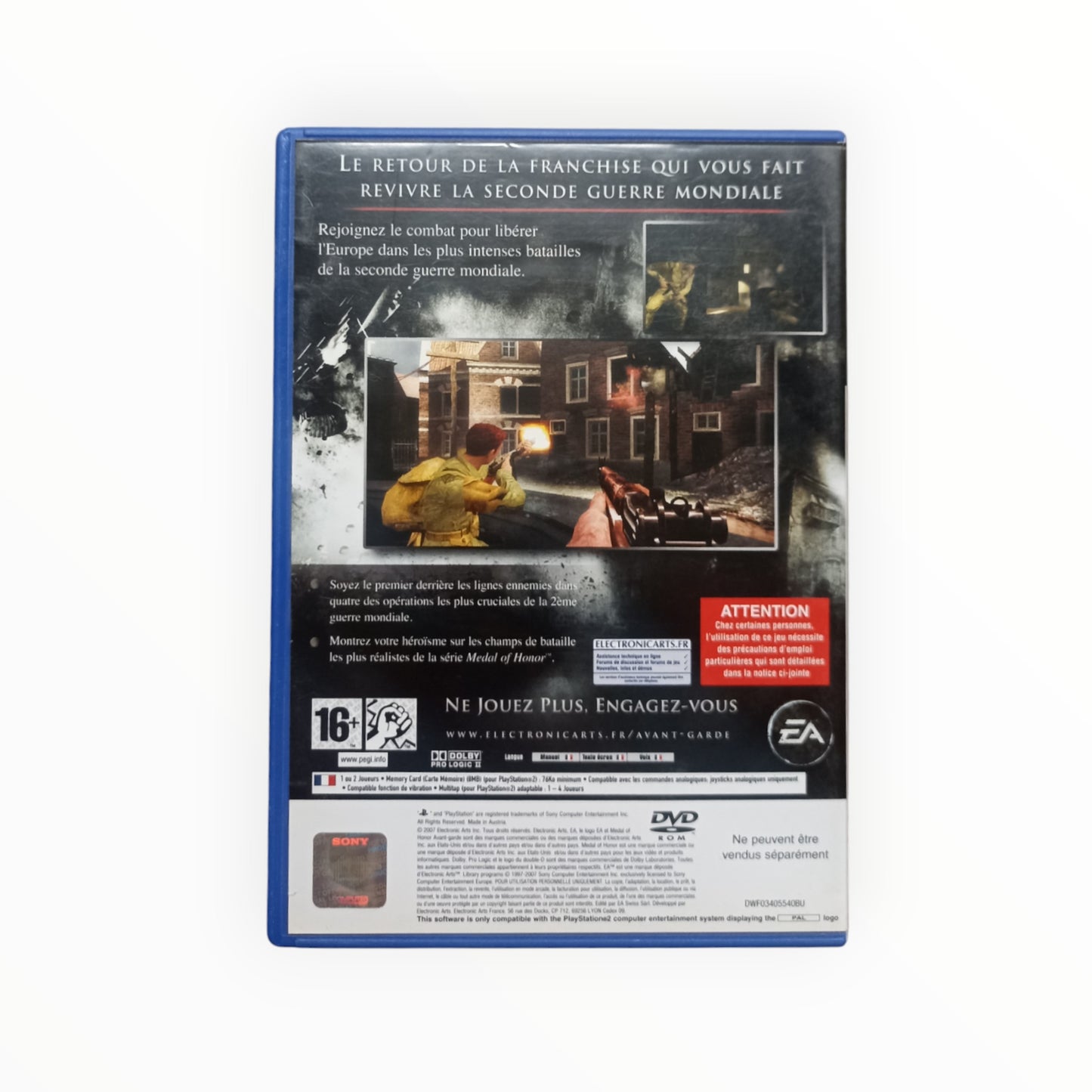 Medal of honor : avant-garde playstation 2 (PS2)