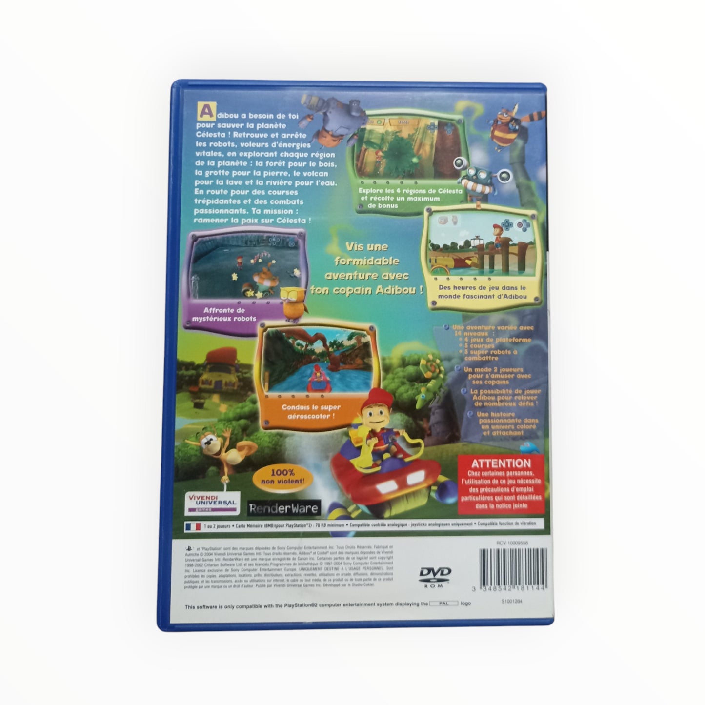 Adibou et les Voleurs d’Énergie PlayStation 2 PS2 (complet)