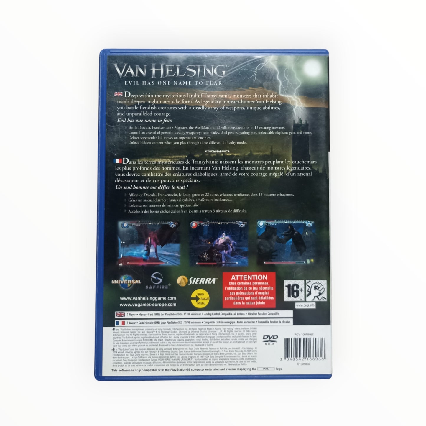 Van Helsing playstation 2 (PS2)