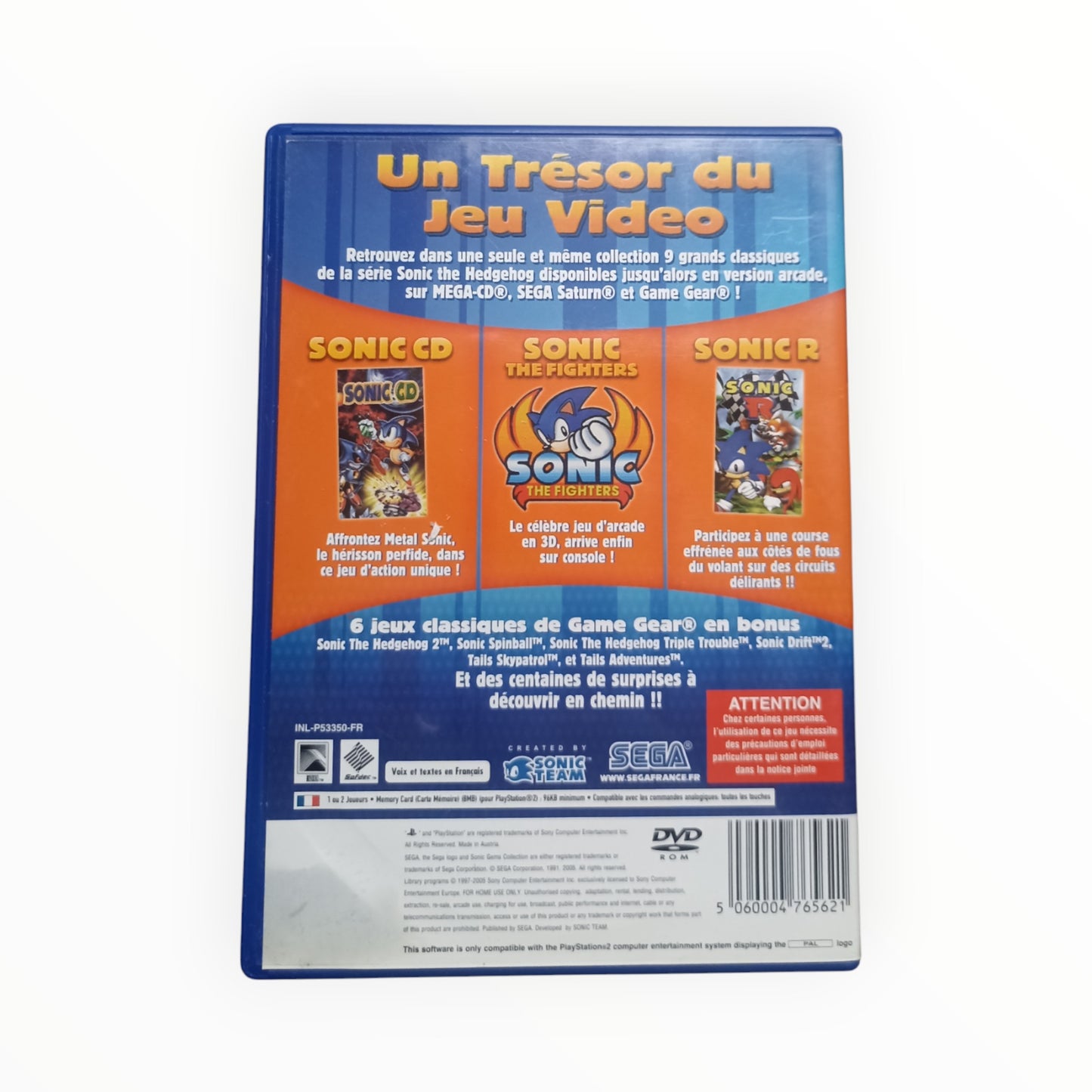 Sonic Gems Collection playstation 2 (PS2)