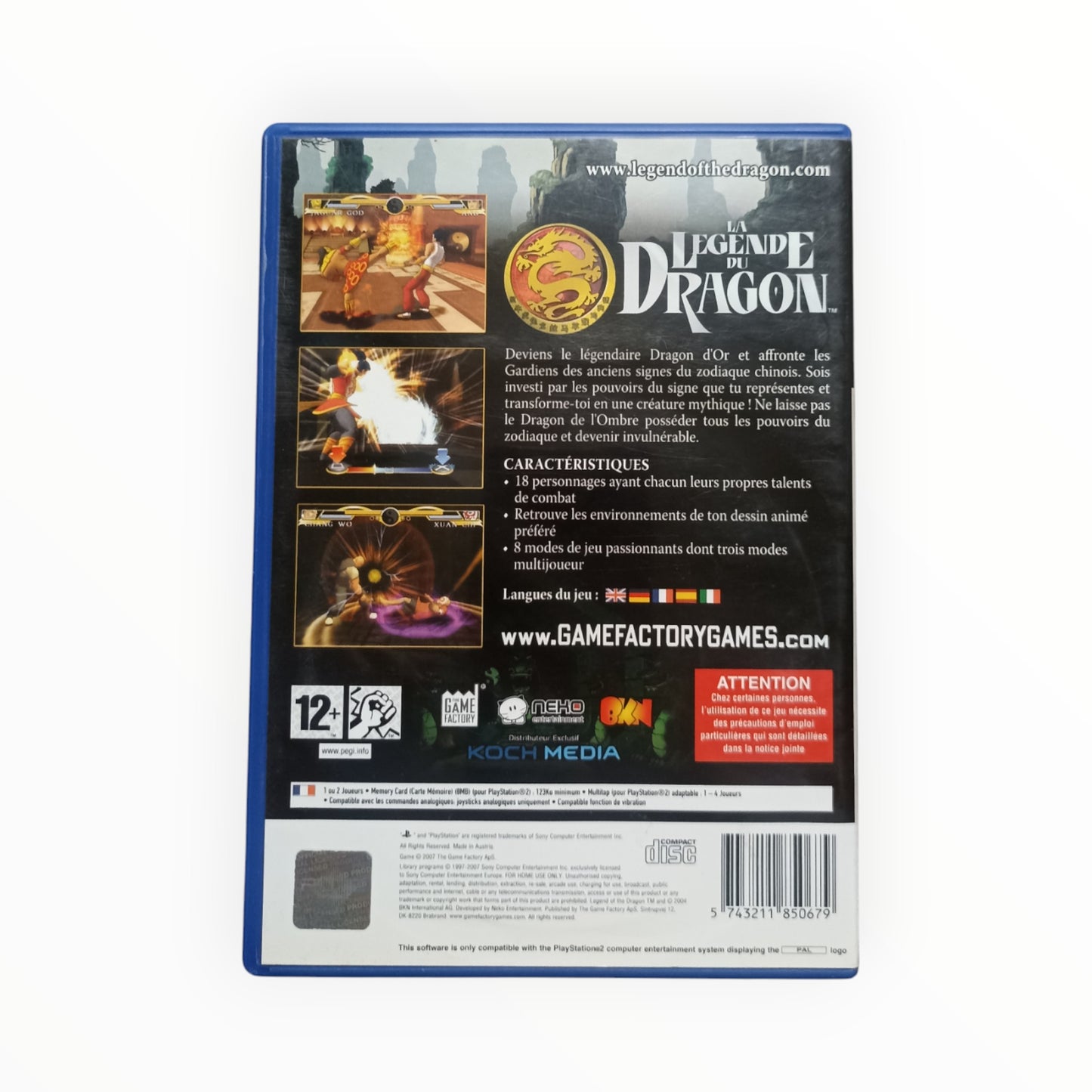 La Legende du Dragon playstation 2 (PS2)