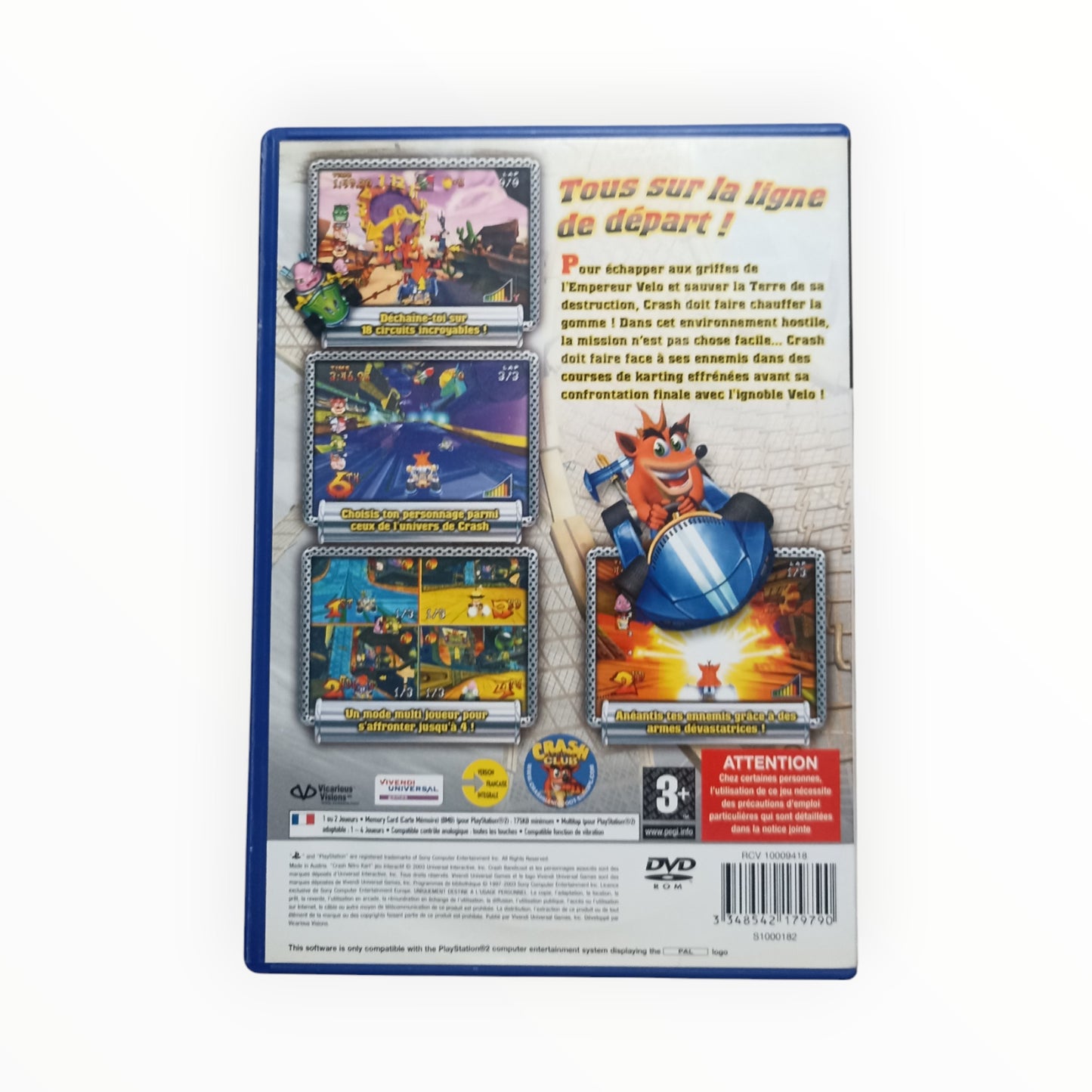 Crash Nitro Kart playstation 2 (PS2)