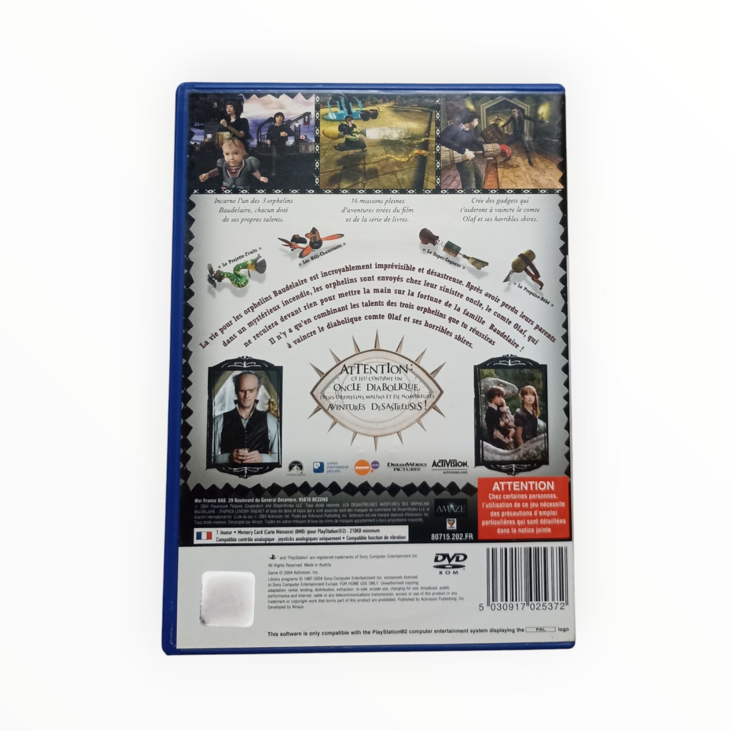 Les Désastreuses Aventures des Orphelins Baudelaire – PlayStation 2 (complet)