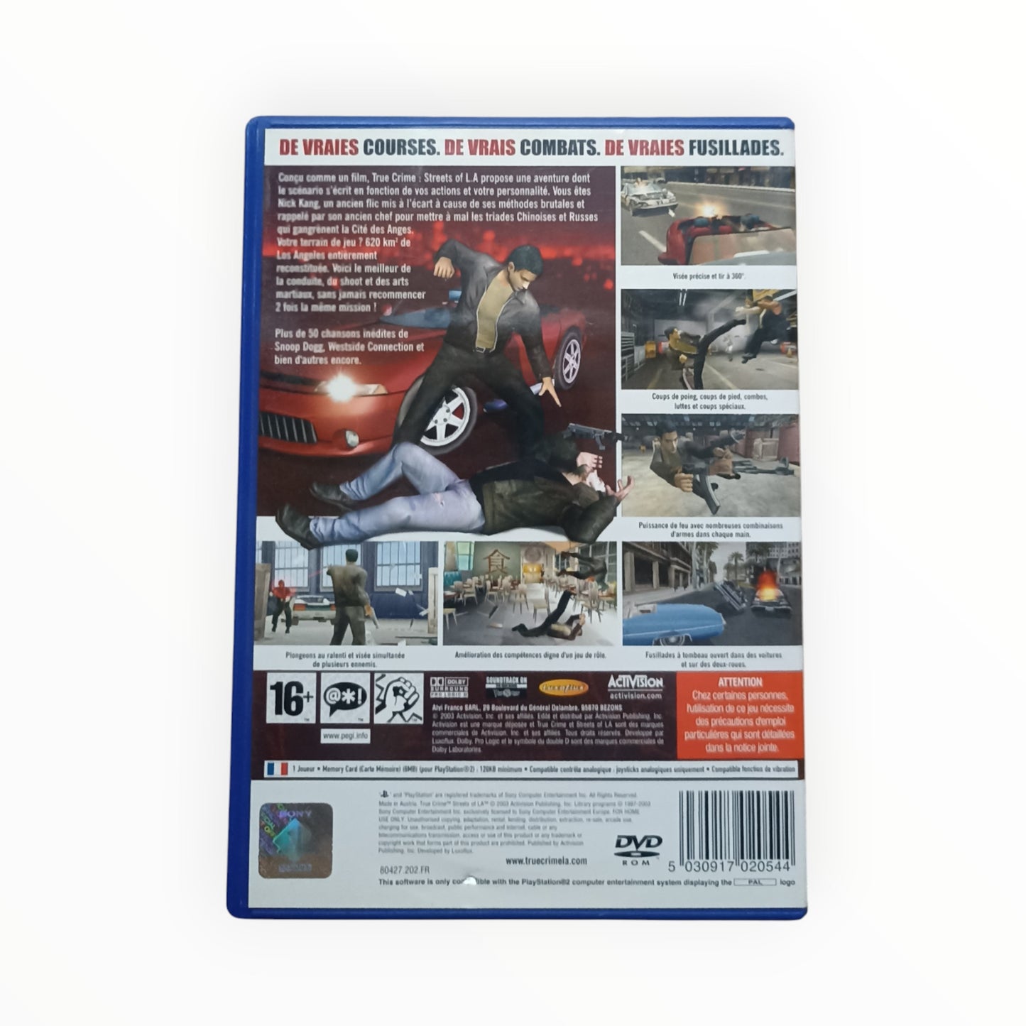 True Crime : Streets of L.A. playstation 2 (PS2)