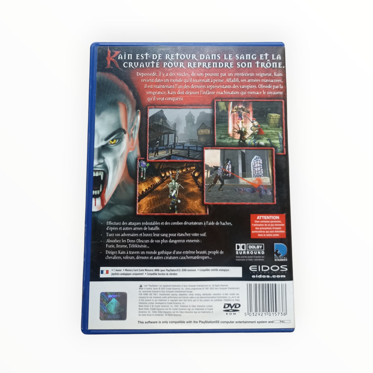 Blood Omen 2 : The Legacy of Kain Series - PlayStation 2 (PS2)