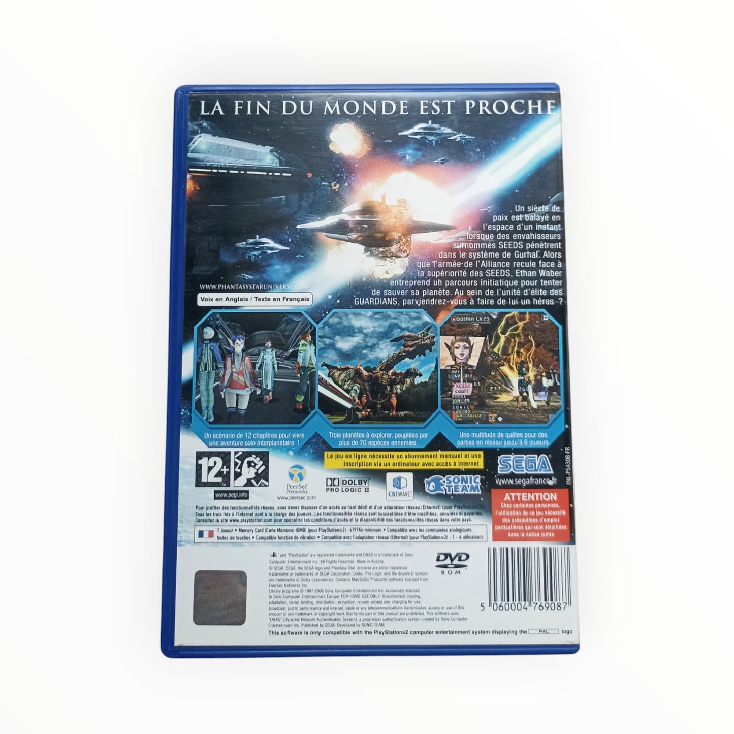 Phantasy Star Universe playstation 2 (PS2)