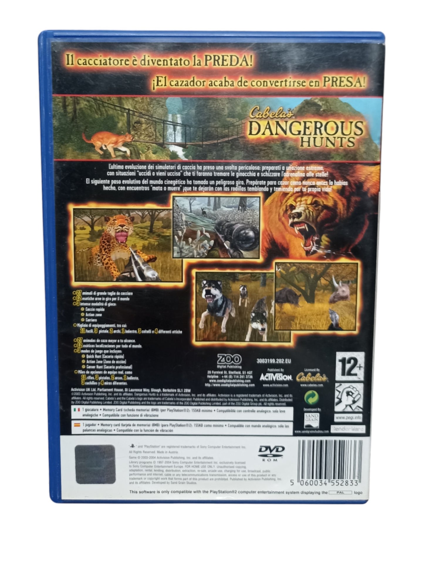Cabela's Dangerous Hunts playstation 2 (PS2)