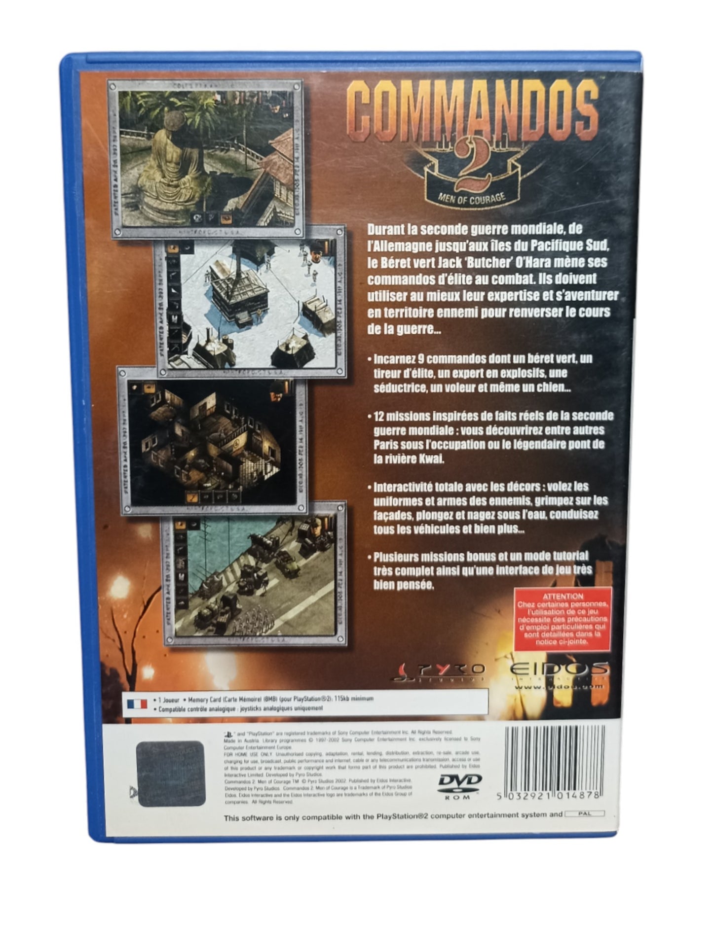 Commandos 2 : Men of courage playstation 2 (PS2)