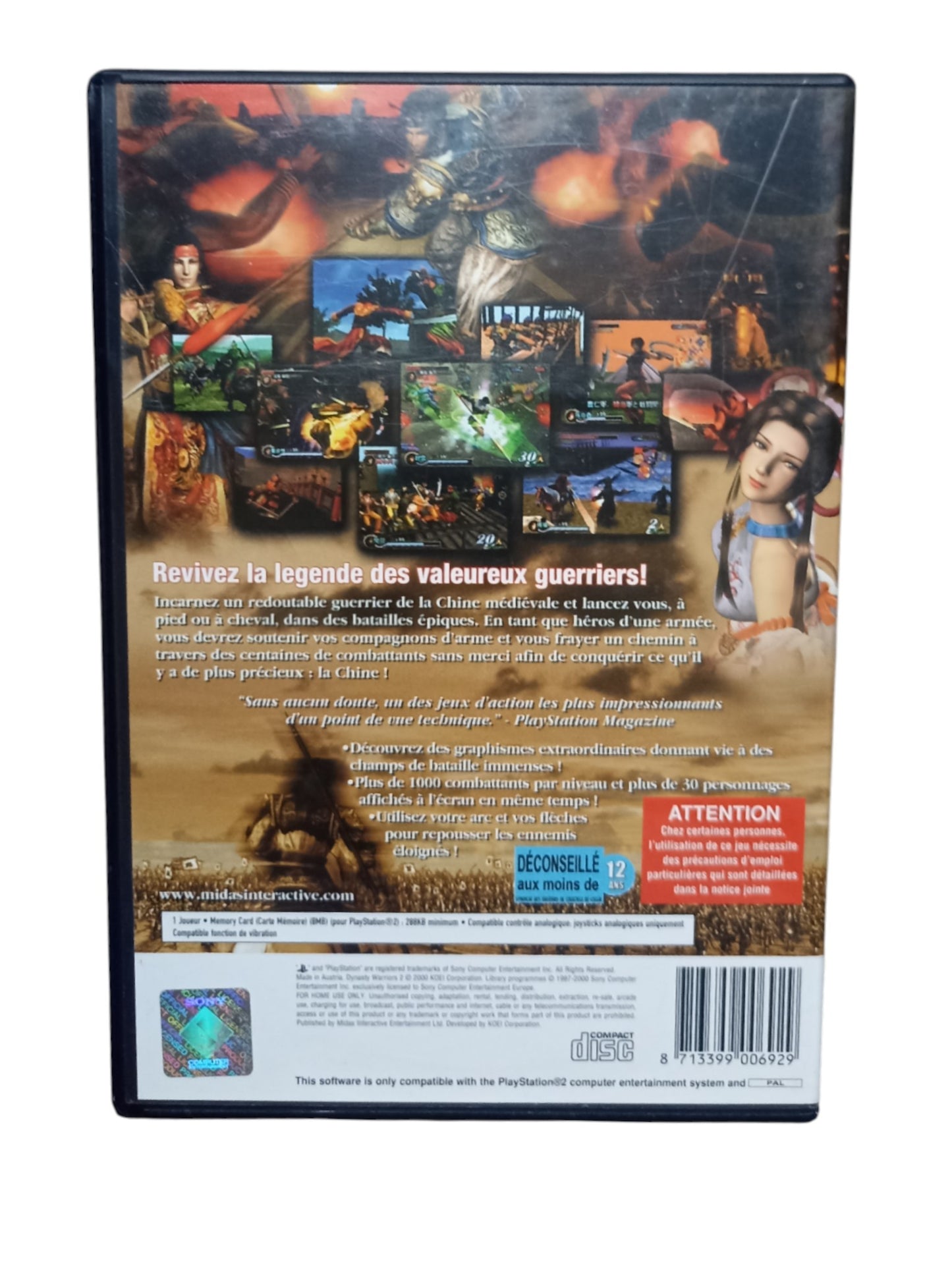 Dynasty Warriors 2 playstation 2 (PS2)