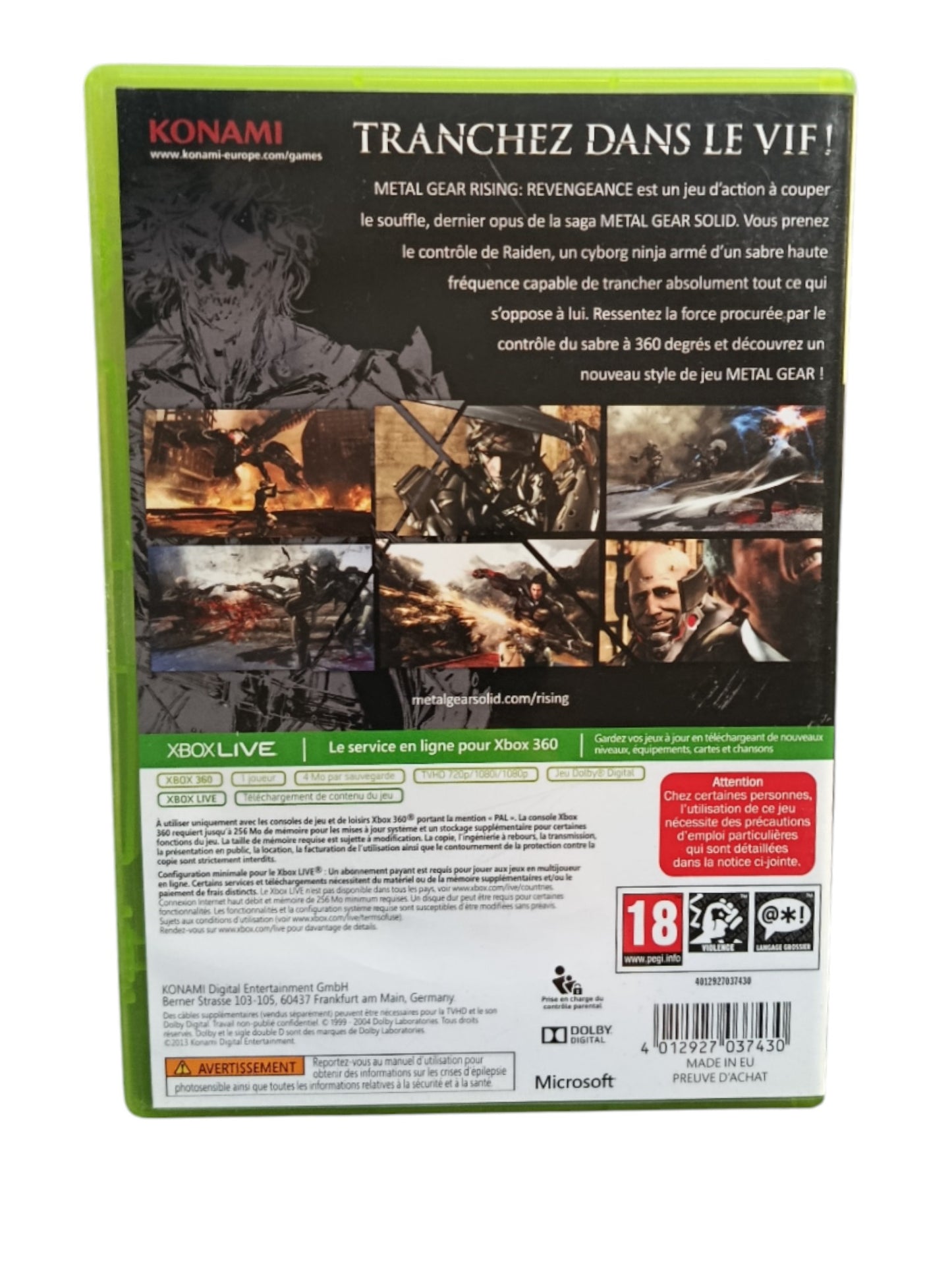 Metal Gear Rising Xbox 360