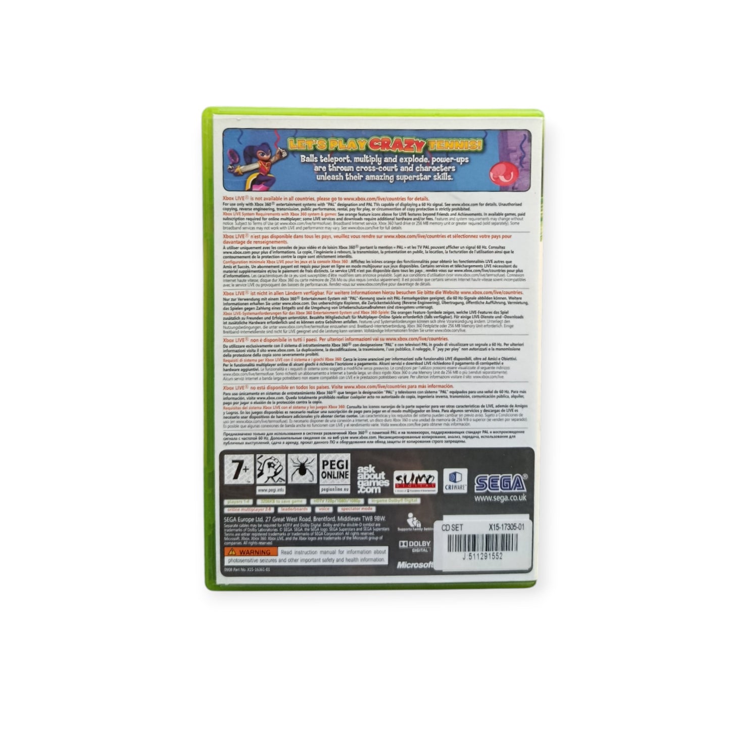 Sega Superstar Tennis Xbox 360