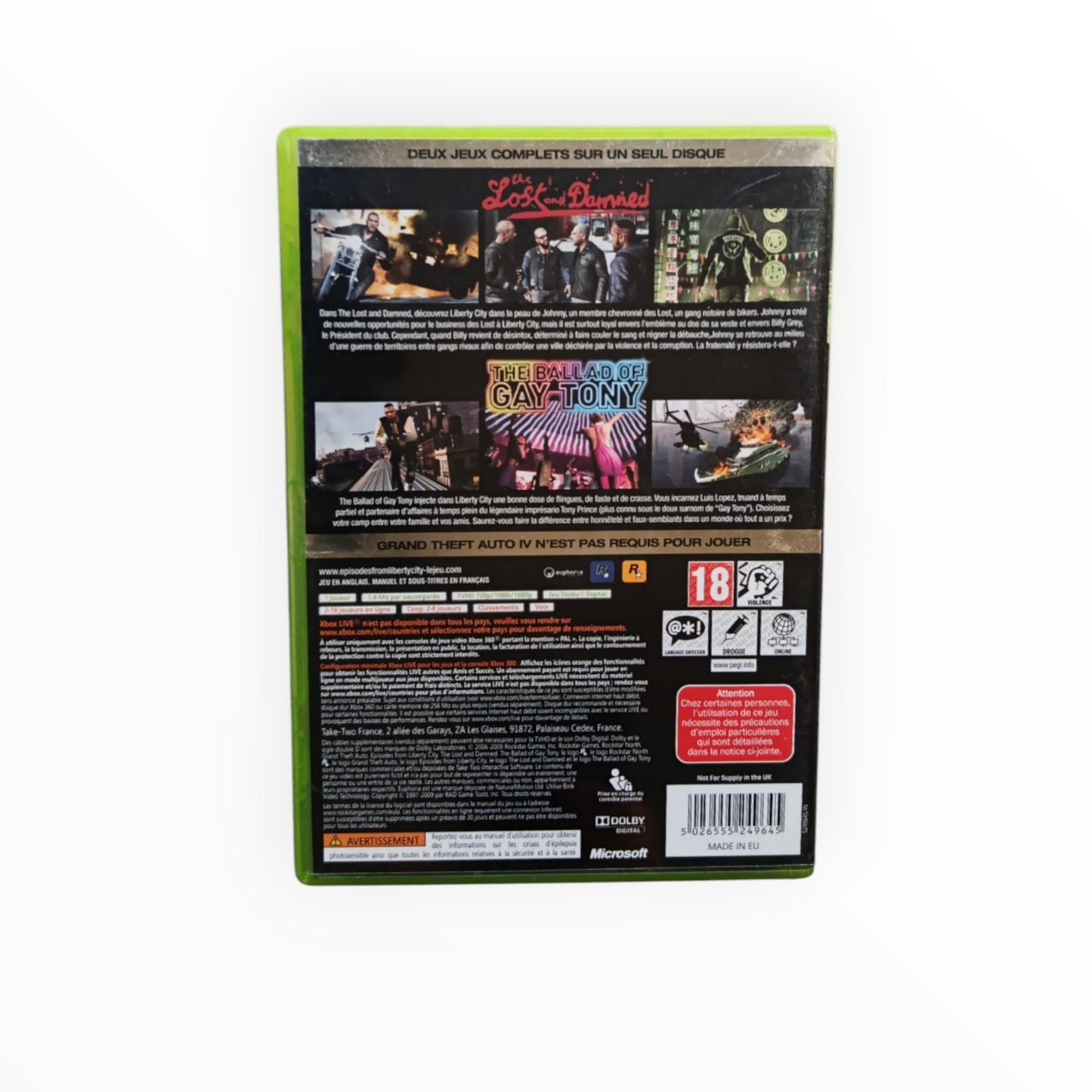 Grand Theft Auto : Episodes from Liberty City Xbox 360