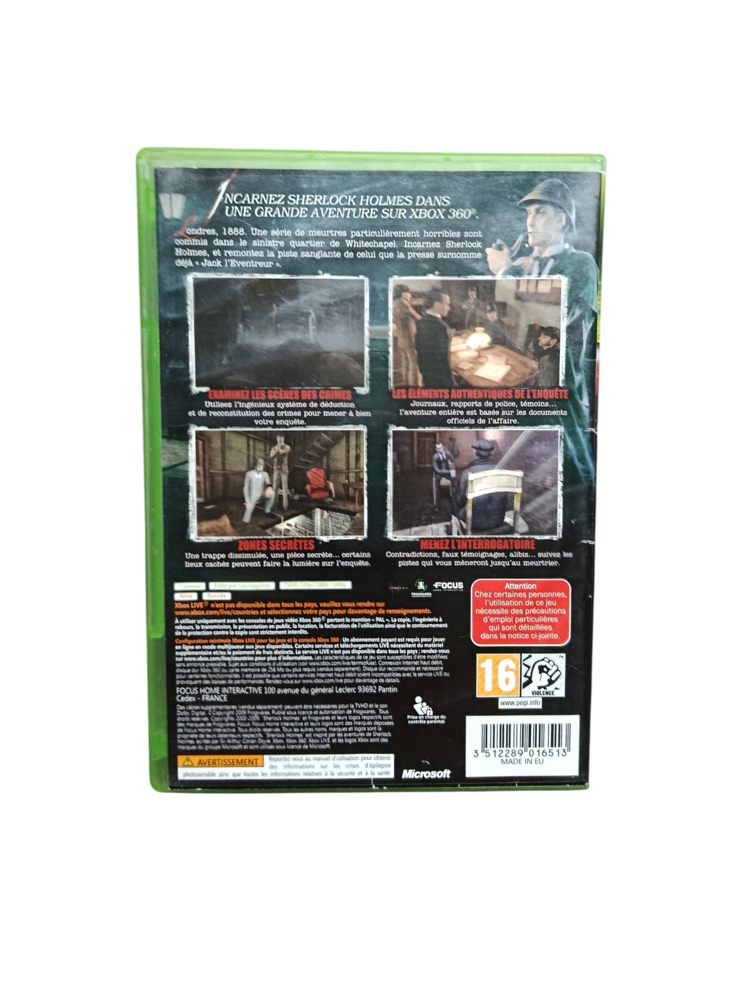 Sherlock Holmes Contre Jack L'éventreur Xbox 360